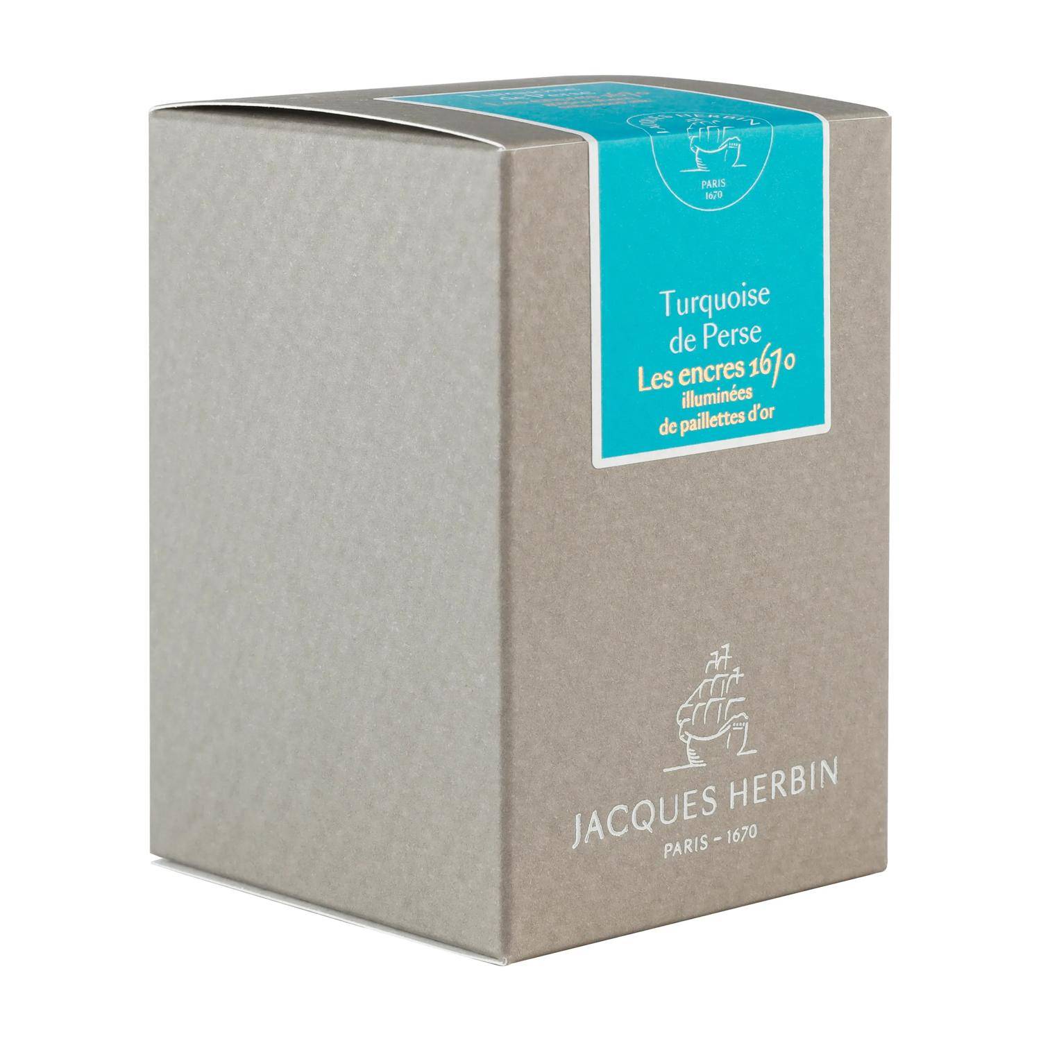 Jacques Herbin Tinte 1670, Flakon 50 ml Turquoise de Perse 15014JT