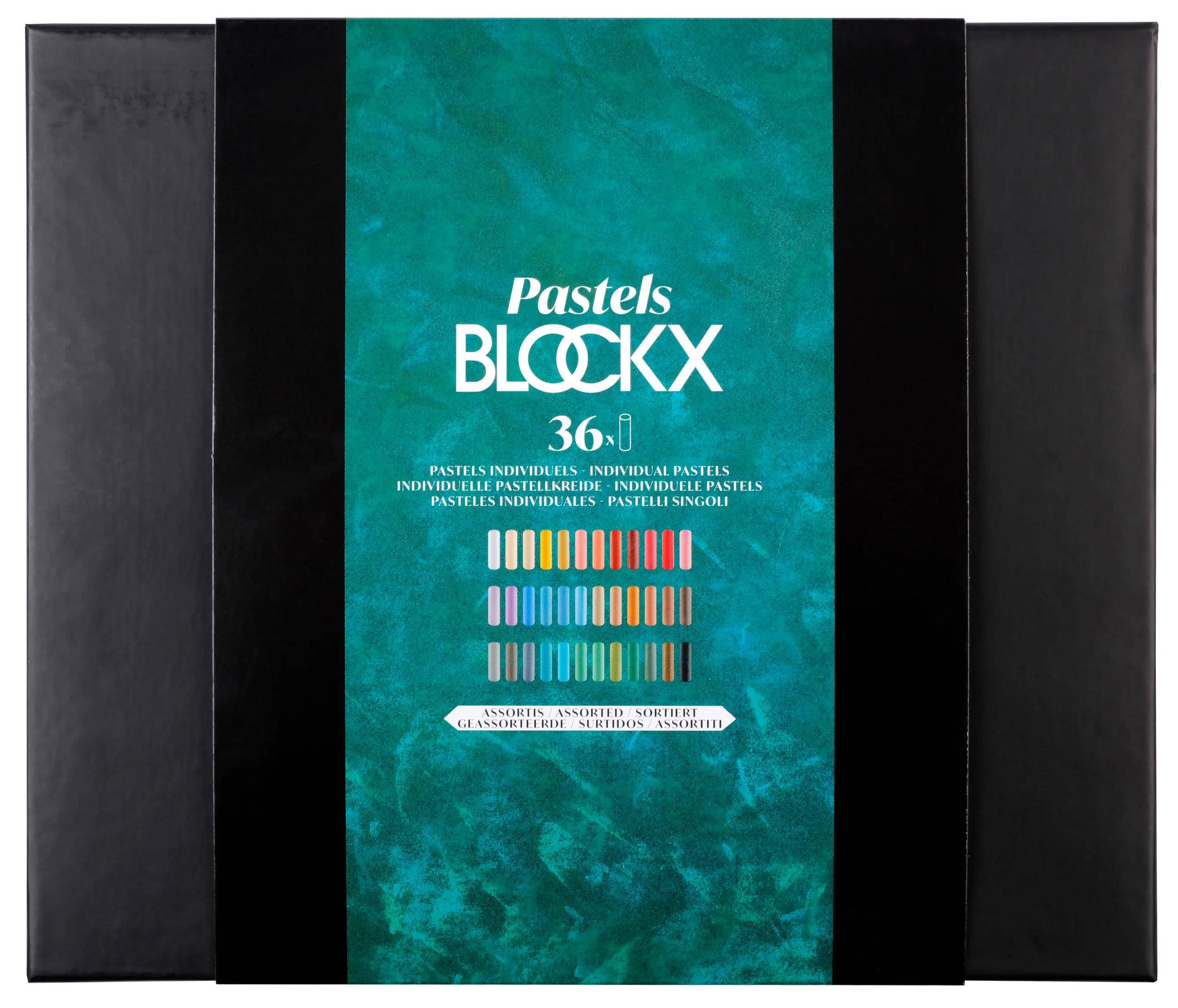 Blockx Holzbox 36 Pastellkreiden, 25x29 cm, sortiert 12936ABXC