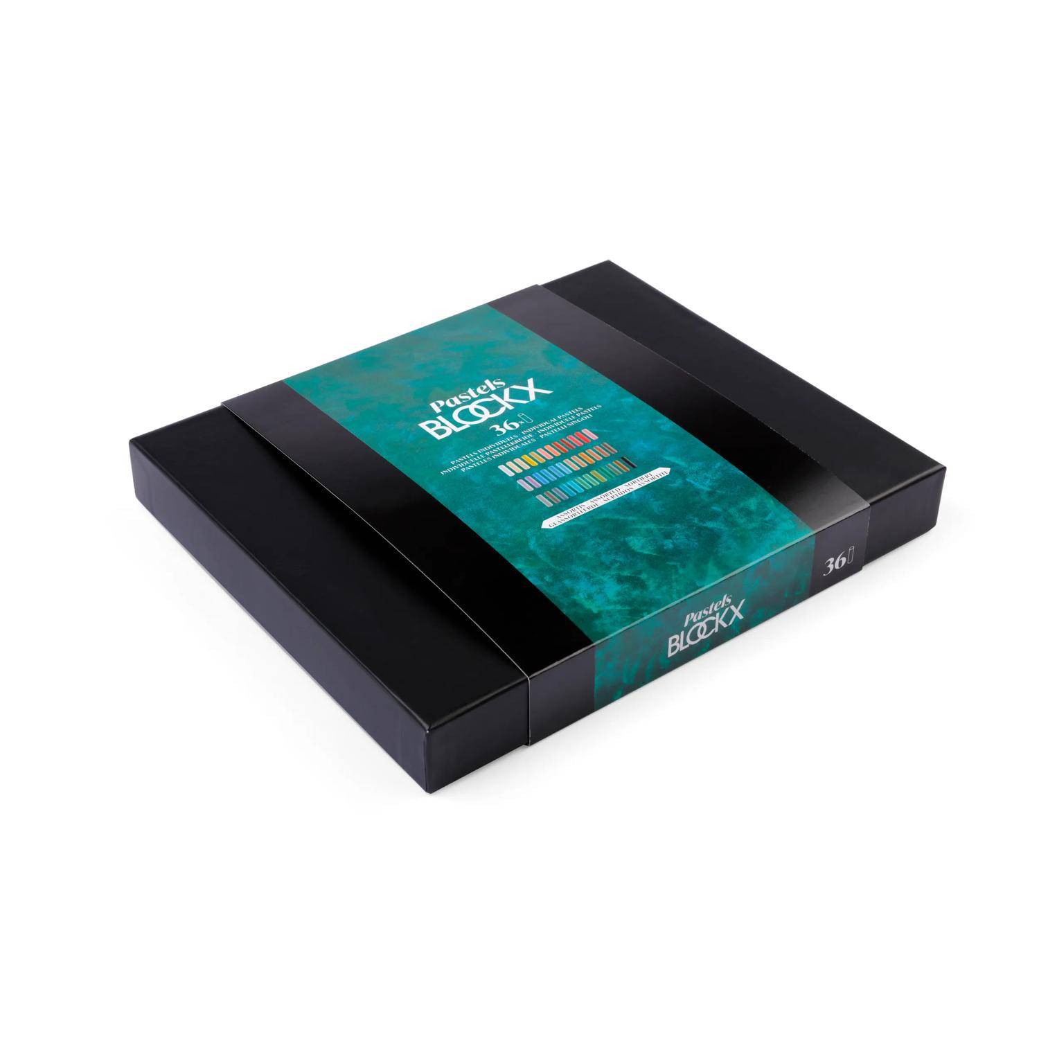 Blockx Holzbox 36 Pastellkreiden, 25x29 cm, sortiert 12936ABXC