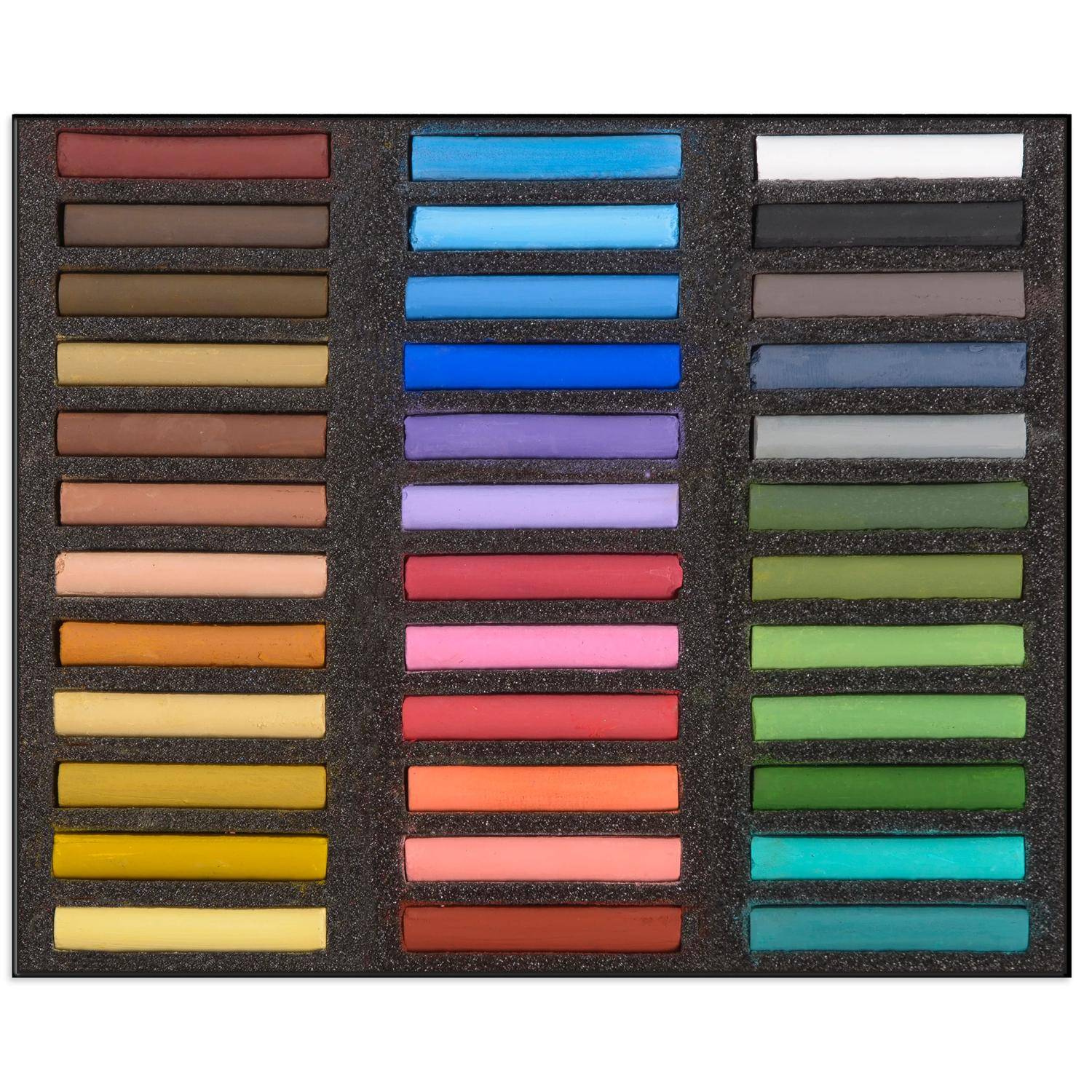 Blockx Holzbox 36 Pastellkreiden, 25x29 cm, sortiert 12936ABXC