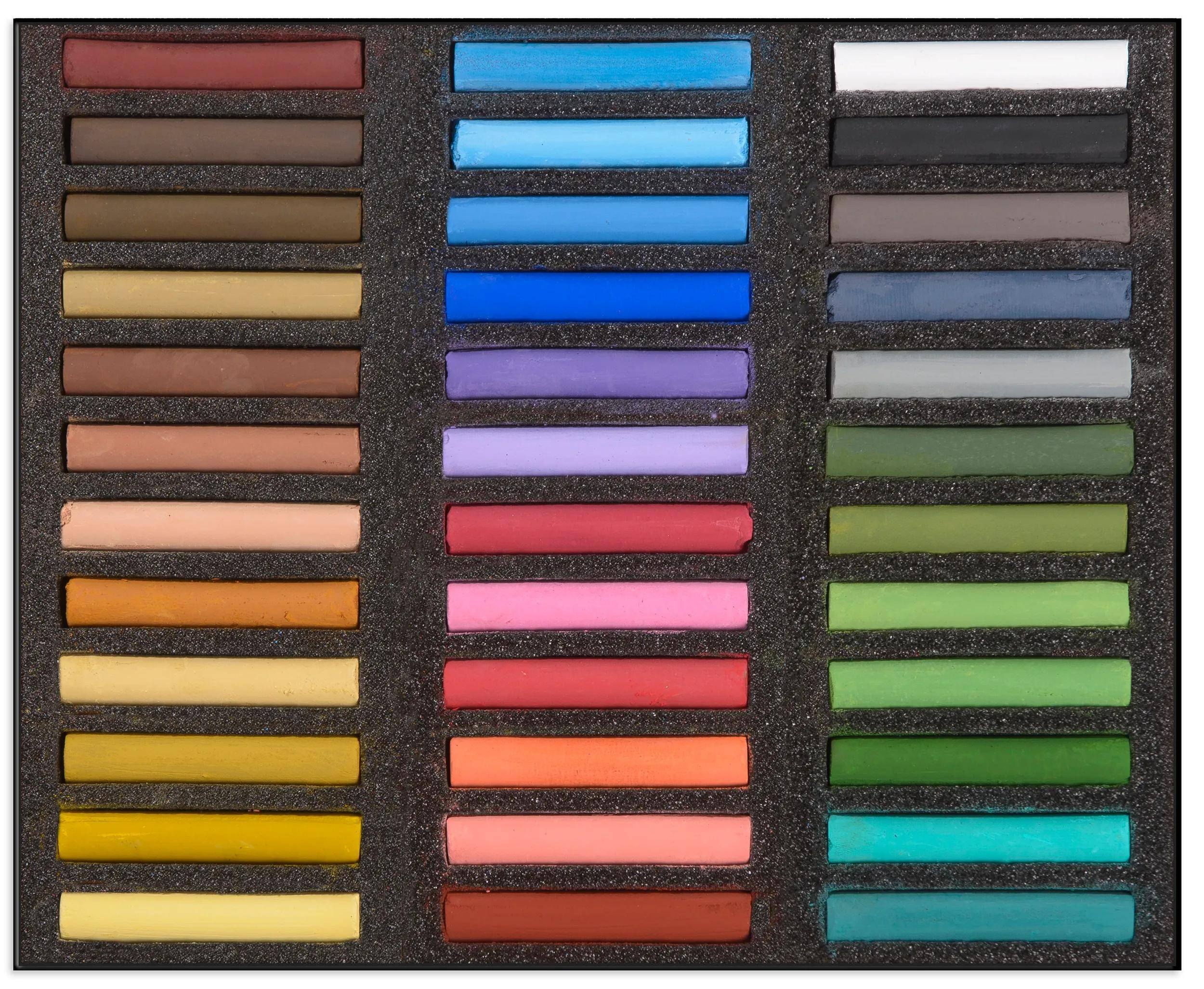 Blockx Holzbox 36 Pastellkreiden, 25x29 cm, sortiert 12936ABXC