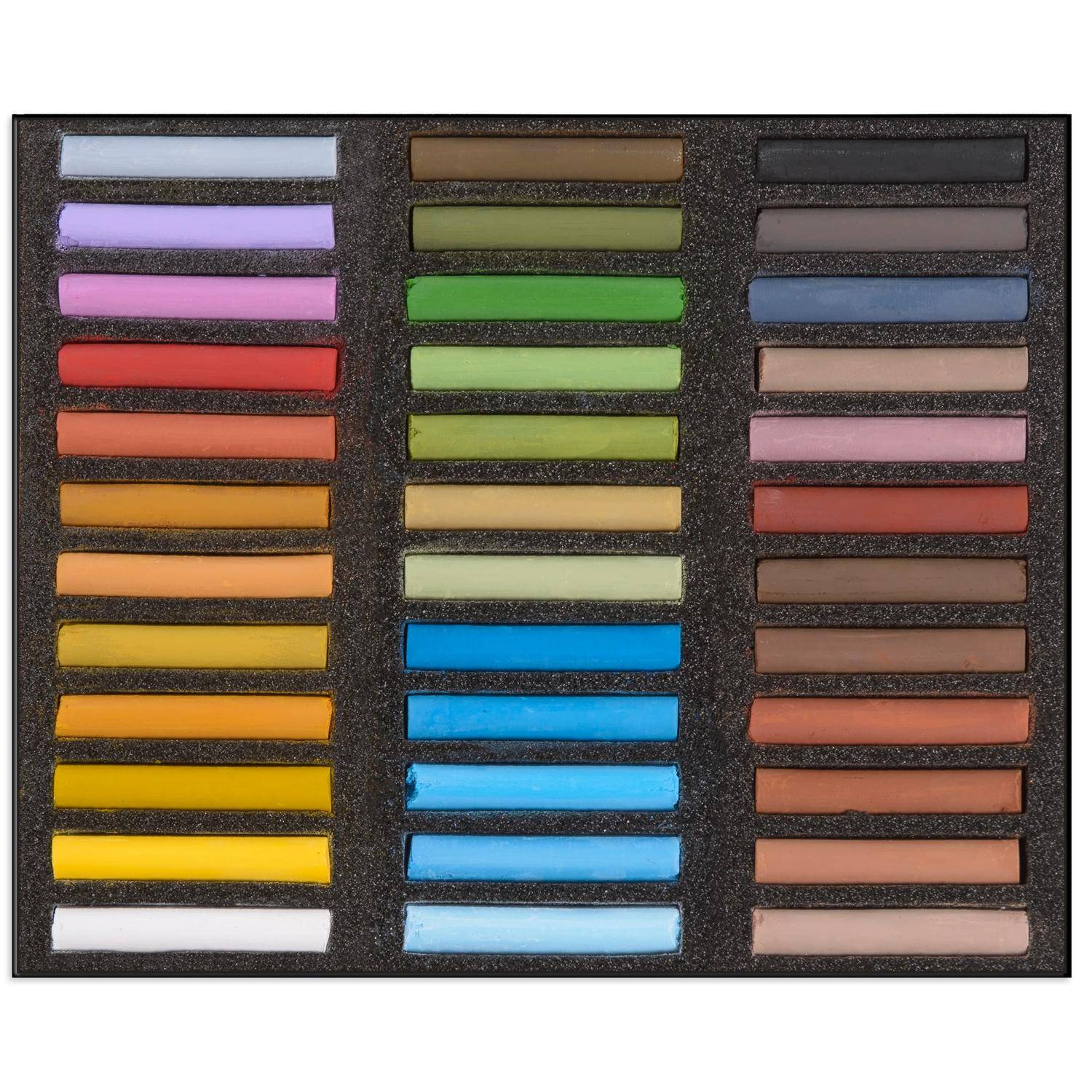 Blockx Holzbox mit 36 Pastellkreiden, 25x29 cm, Porträt Landschaft 12936LBXC