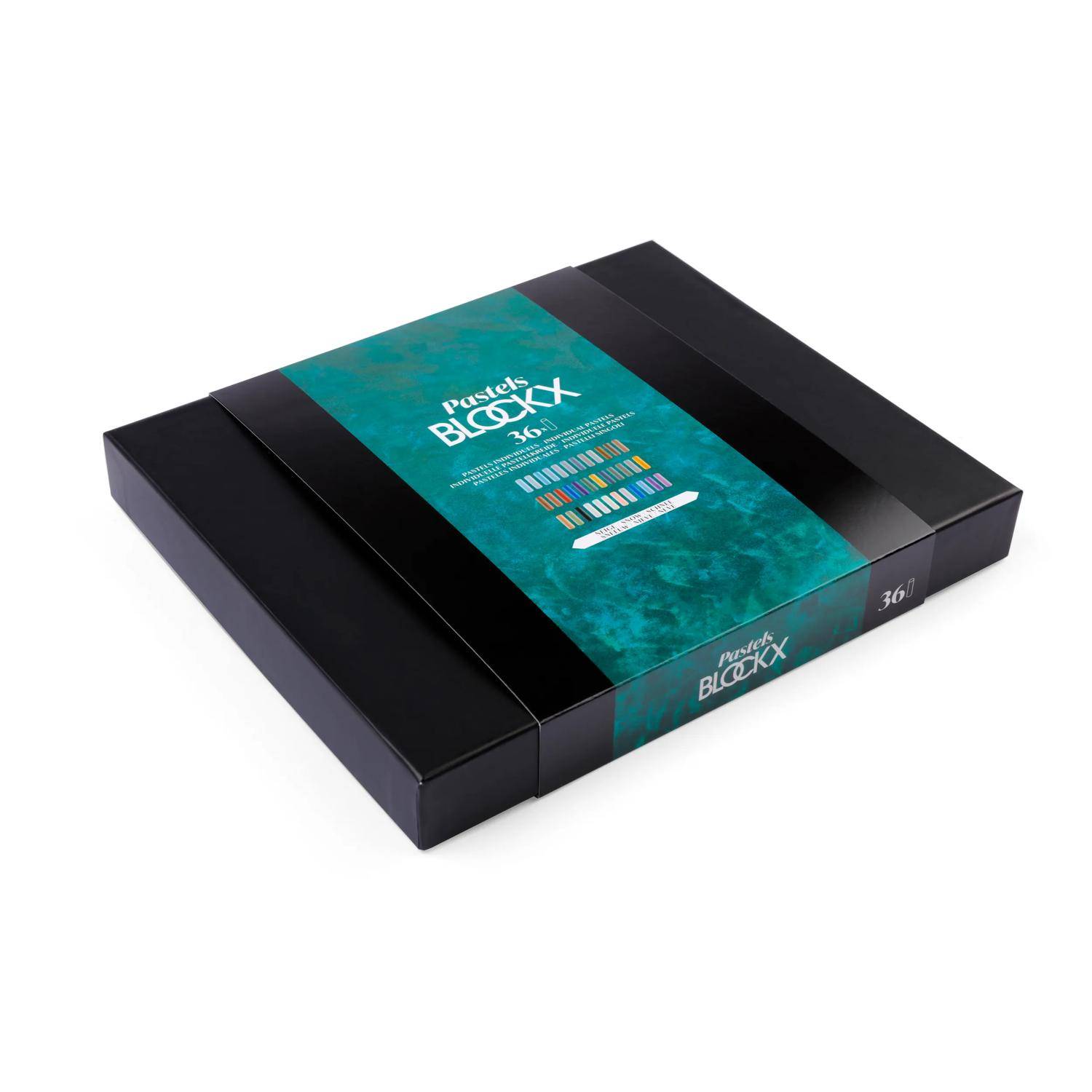 Blockx Holzbox mit 36 Pastellkreiden, 25x29 cm, Porträt Schnee 12936NRBXC