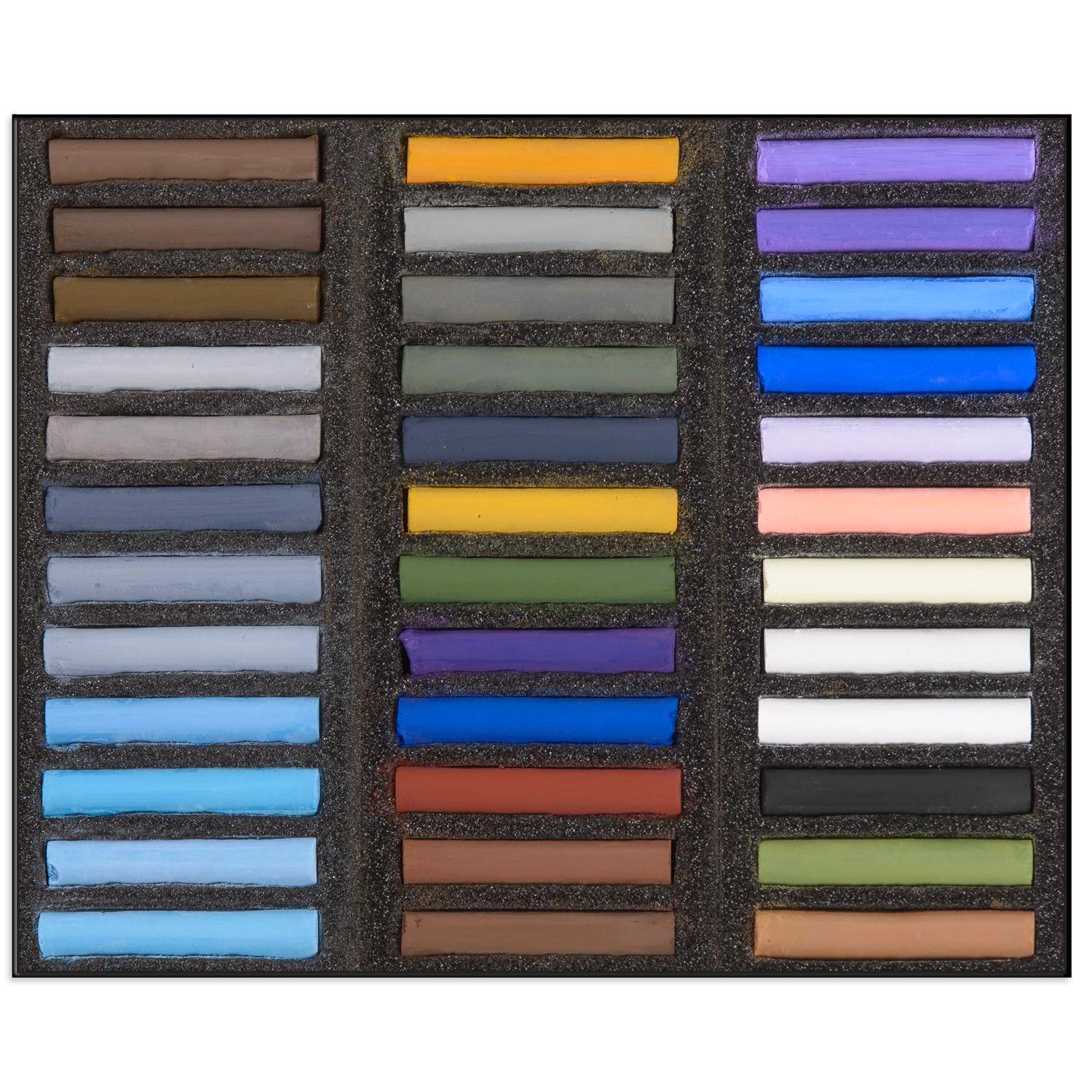 Blockx Holzbox mit 36 Pastellkreiden, 25x29 cm, Porträt Schnee 12936NRBXC