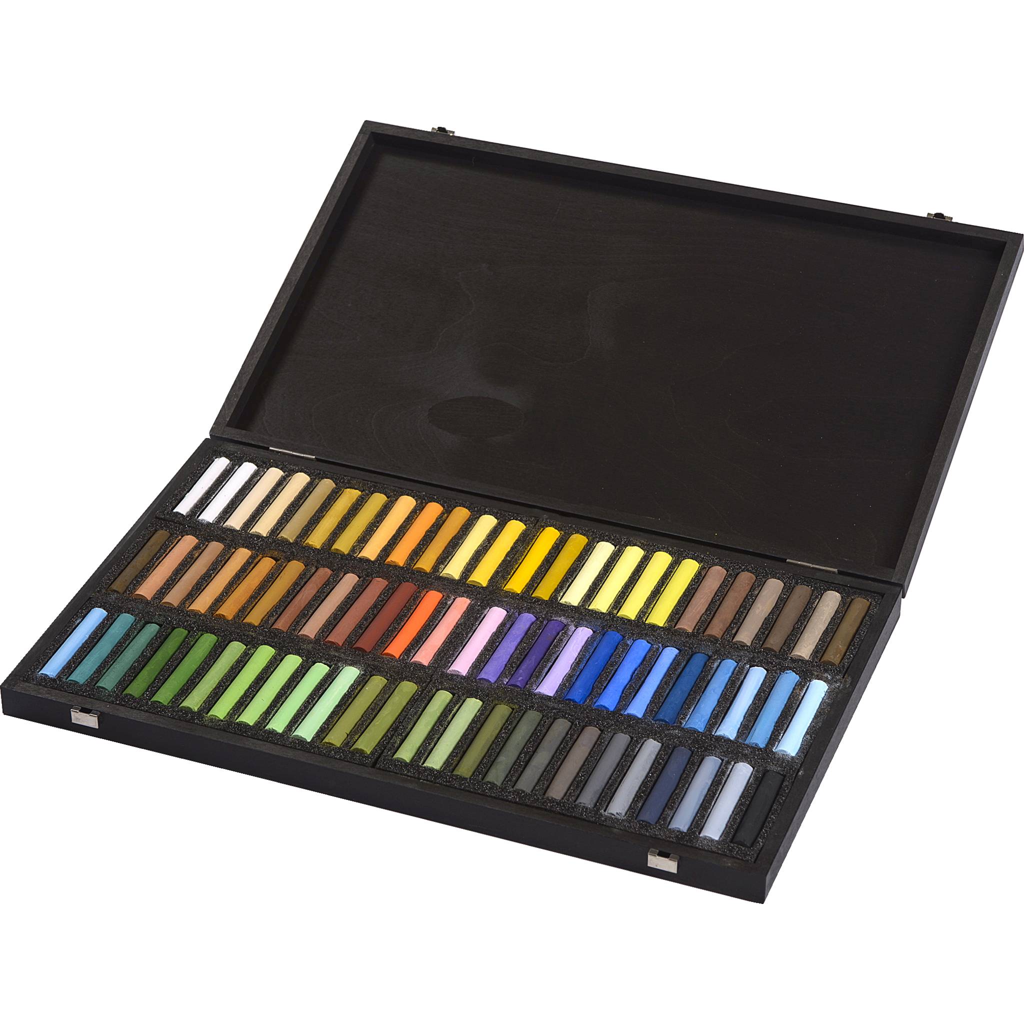 Blockx Holzbox mit 72 Pastellkreiden, 25x29 cm, Porträt Himmel 12072CBXC