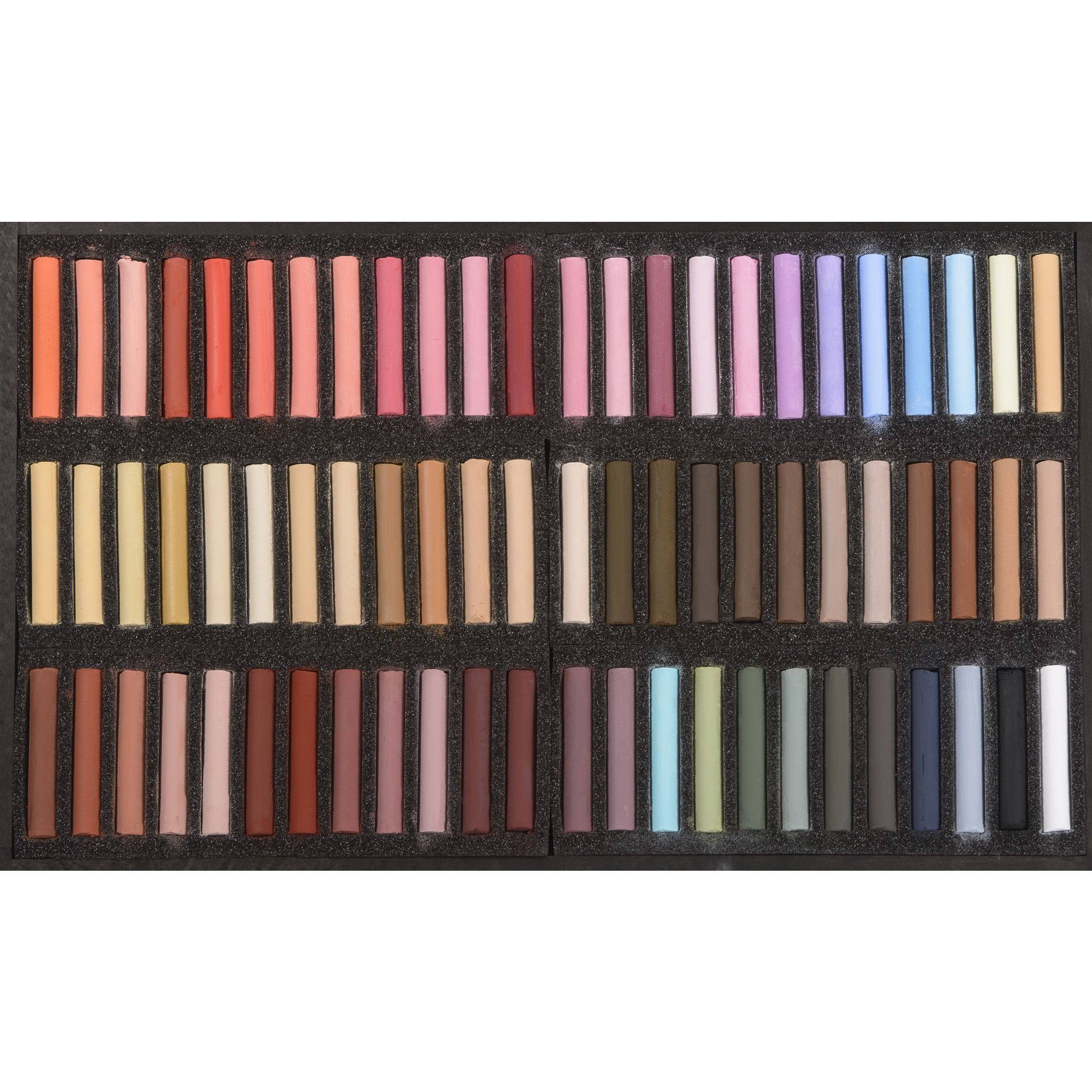 Blockx Holzbox mit 72 Pastellkreiden, 25x29 cm, Porträt Portrait 12072PBXC