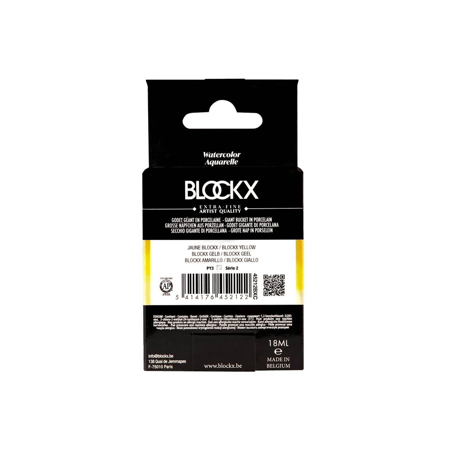 Blockx Aquarellfarbe, Blockx Gelb - Großer Napf 18ml - Blockx Gelb 45212BXC