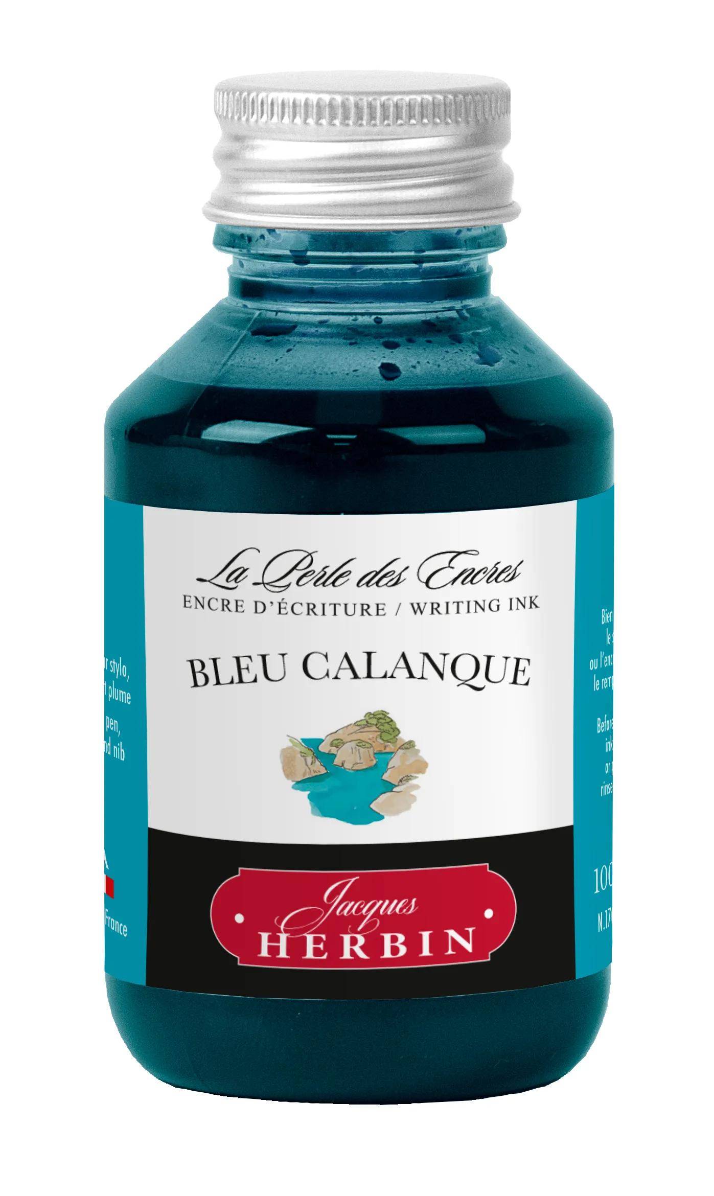 Jacques Herbin Tinte Georges&Co in PET Flakon 100ml - Türkisblau 17014T