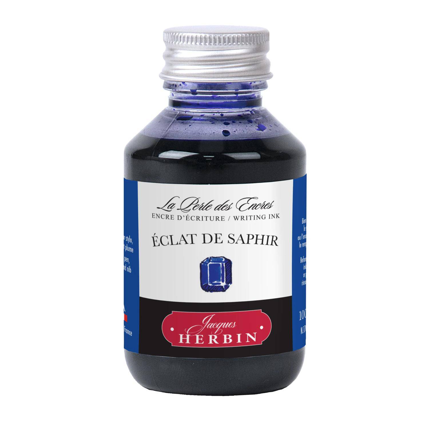 Jacques Herbin Tinte Georges&Co in PET Flakon 100ml - Saphirblau 17016T