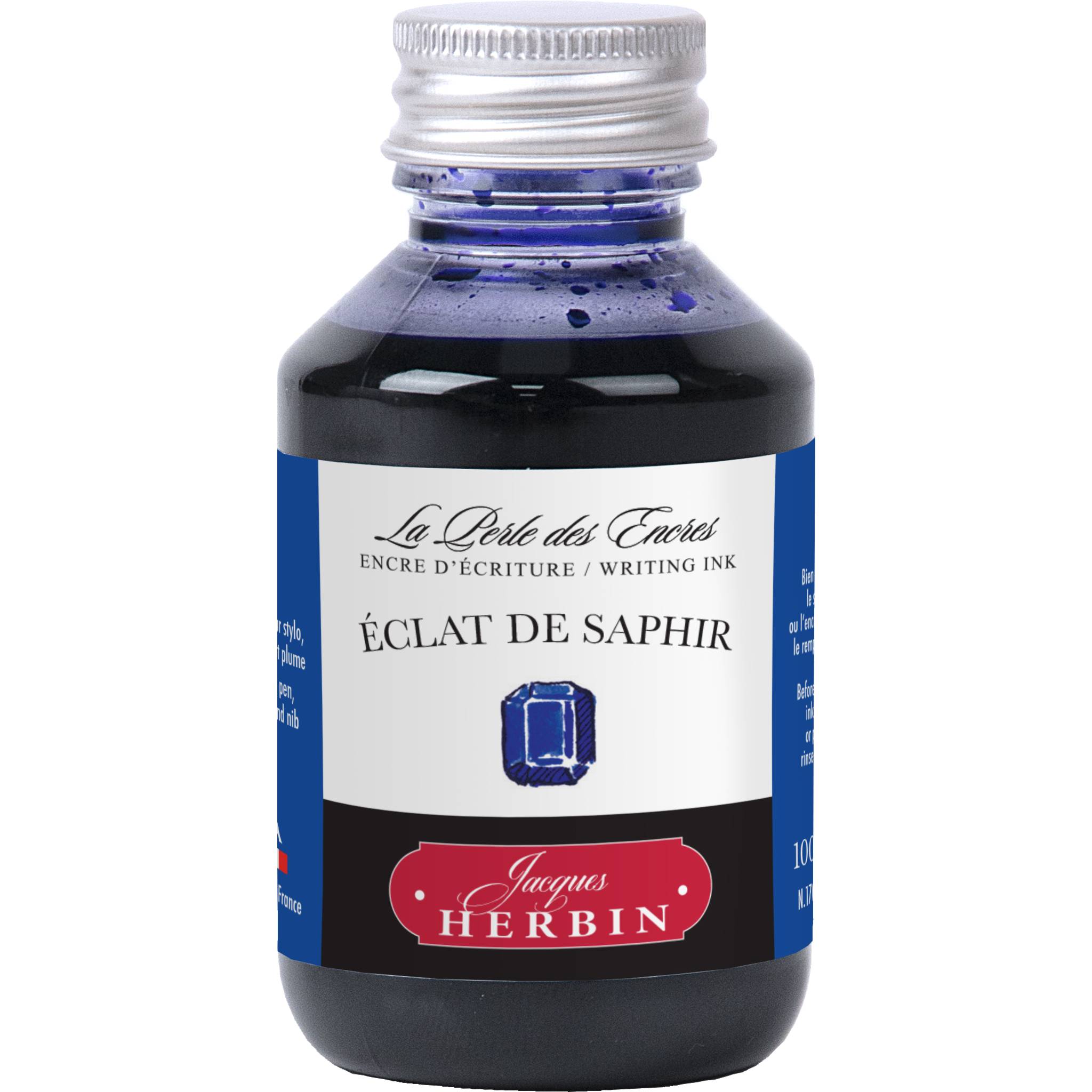 Jacques Herbin Tinte Georges&Co in PET Flakon 100ml - Saphirblau 17016T