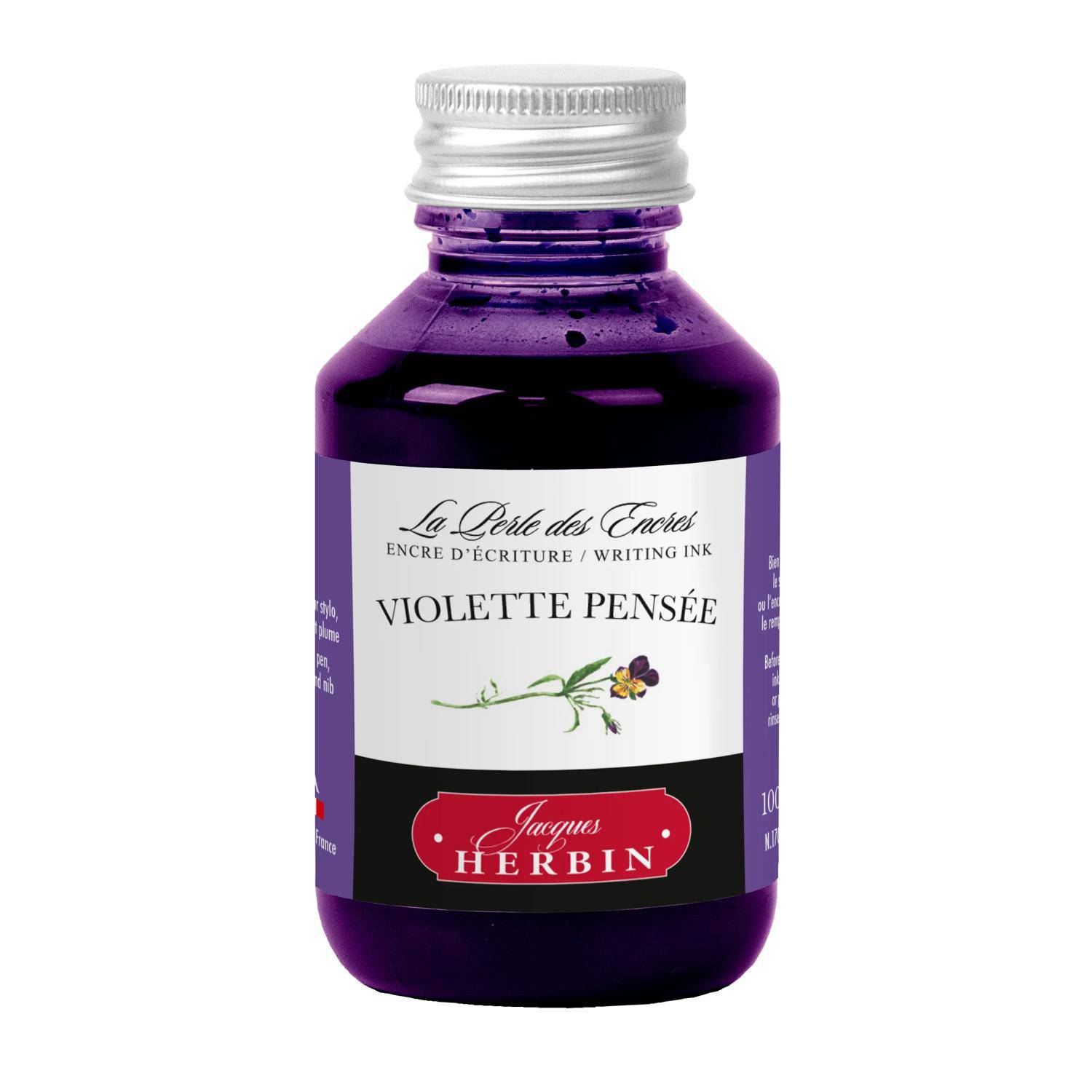Jacques Herbin Tinte in PET Flakon 100ml Stiefmütterchenviolett 17077T