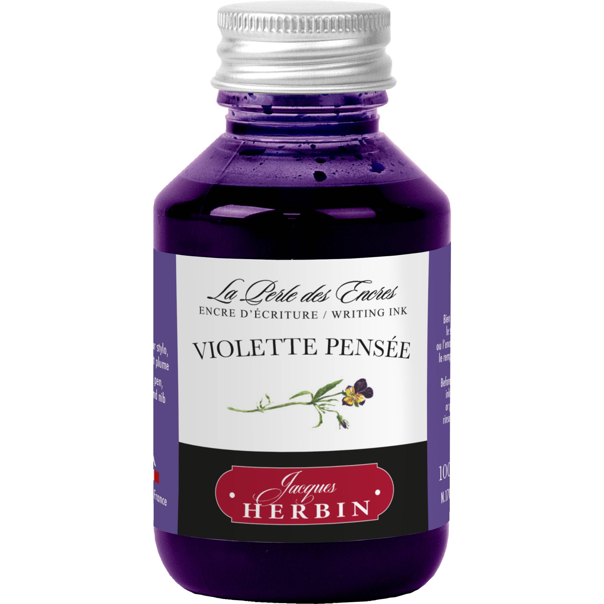 Jacques Herbin Tinte in PET Flakon 100ml Stiefmütterchenviolett 17077T