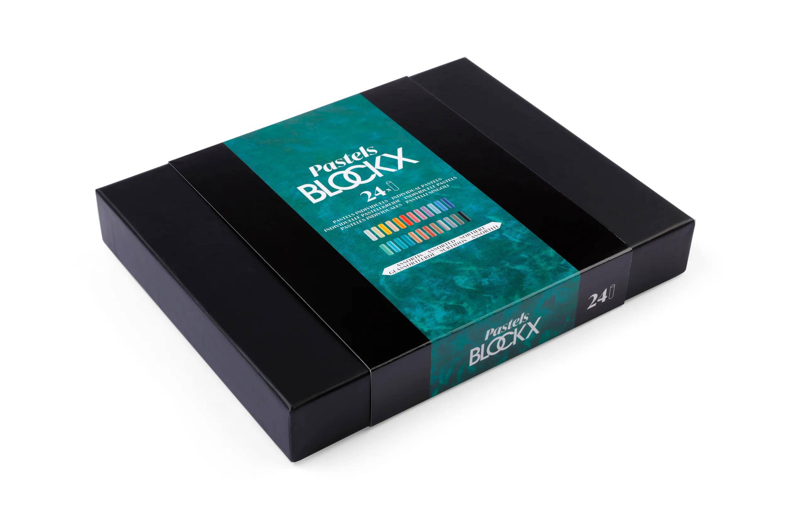 Blockx Box mit 24 Pastellkreiden, 17x21,5cm, sortiert 12924ABXC