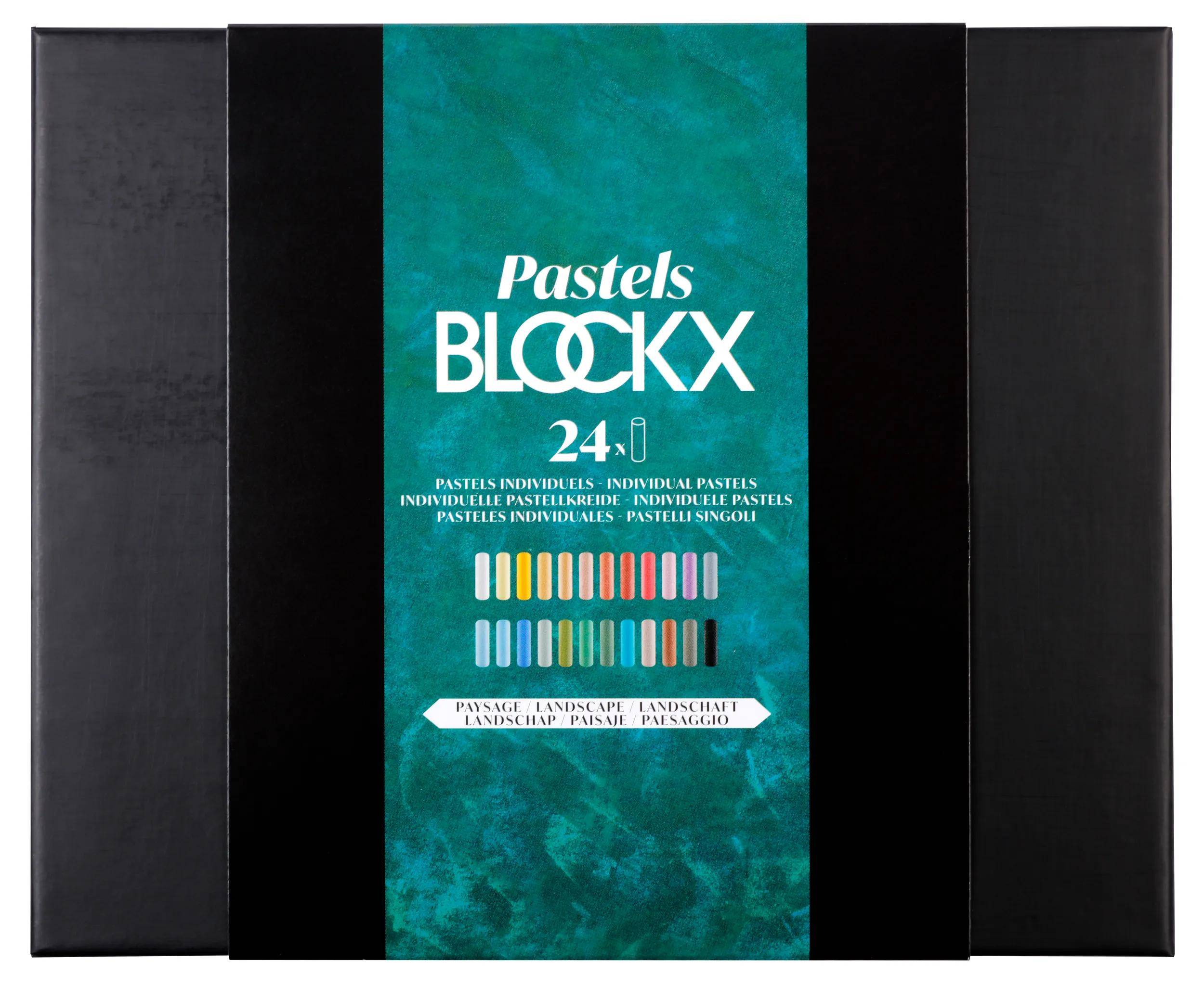 Blockx Box mit 24 Pastellkreiden, 17x21,5cm, Landschaft 12924LBXC