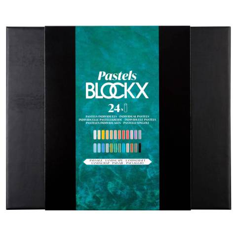 Blockx Box mit 24 Pastellkreiden, 17x21,5cm, Landschaft 12924LBXC