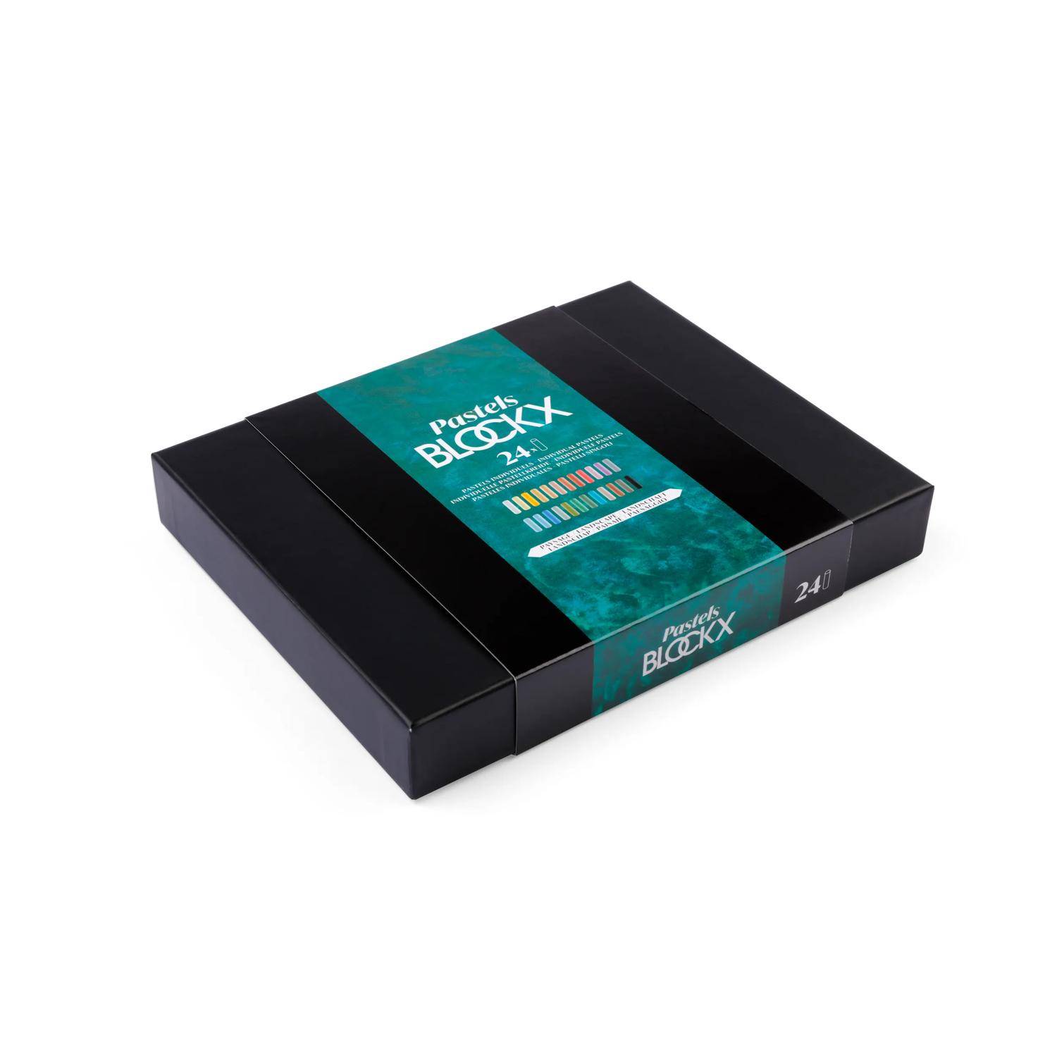 Blockx Box mit 24 Pastellkreiden, 17x21,5cm, Landschaft 12924LBXC