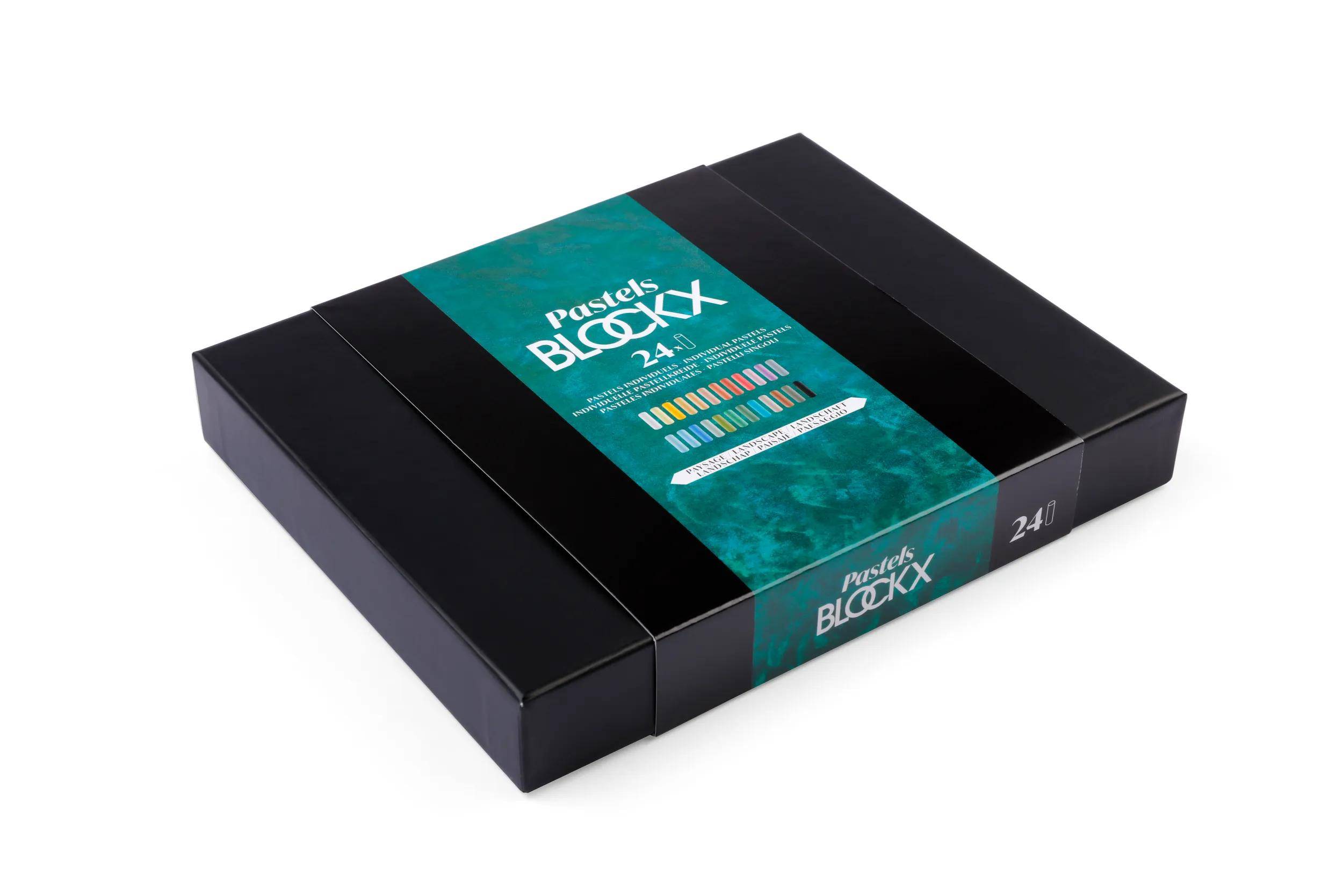 Blockx Box mit 24 Pastellkreiden, 17x21,5cm, Landschaft 12924LBXC