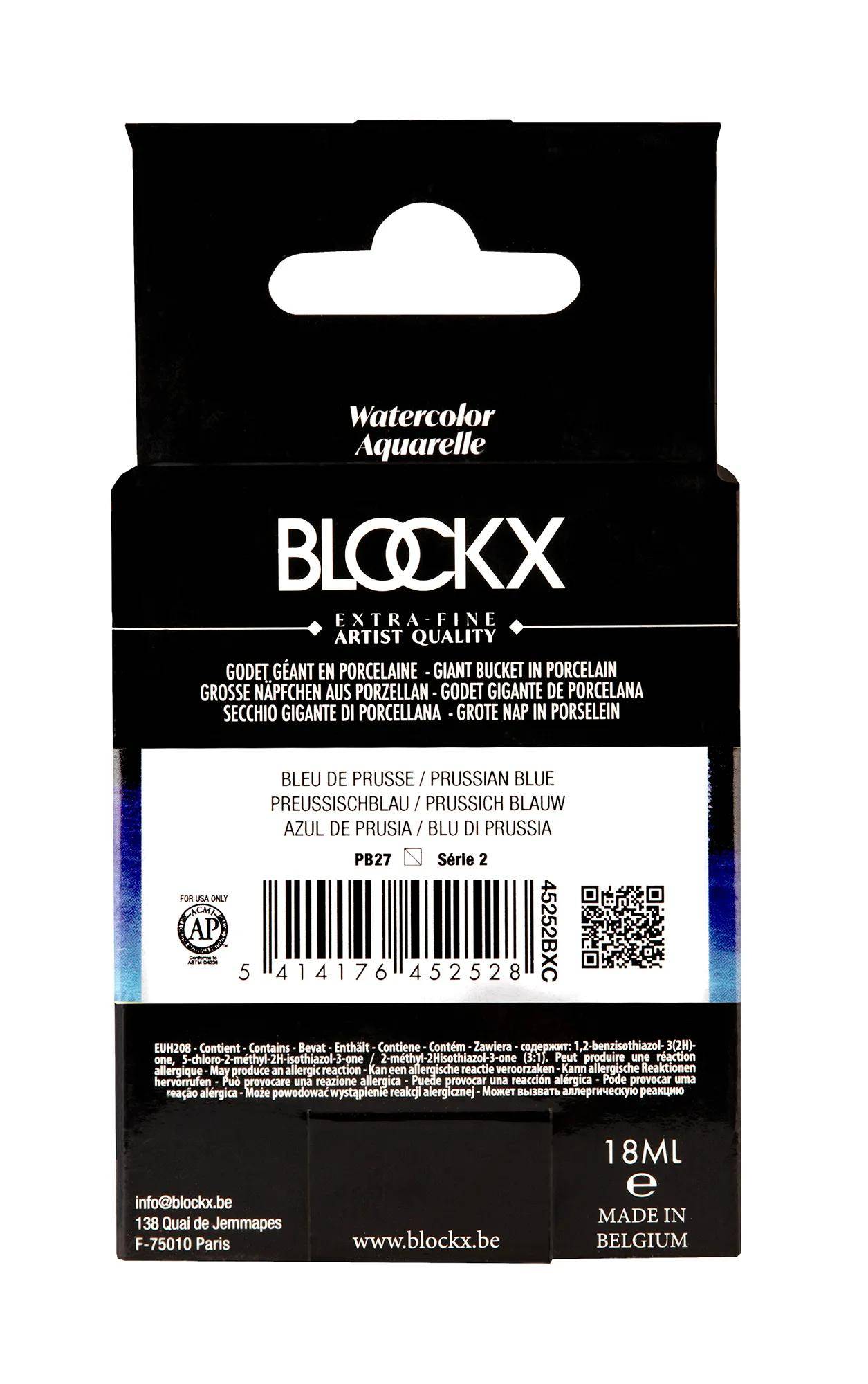 Blockx Aquarellfarbe, Preußischblau - Großer Napf 18ml - Preußischblau 45252BXC