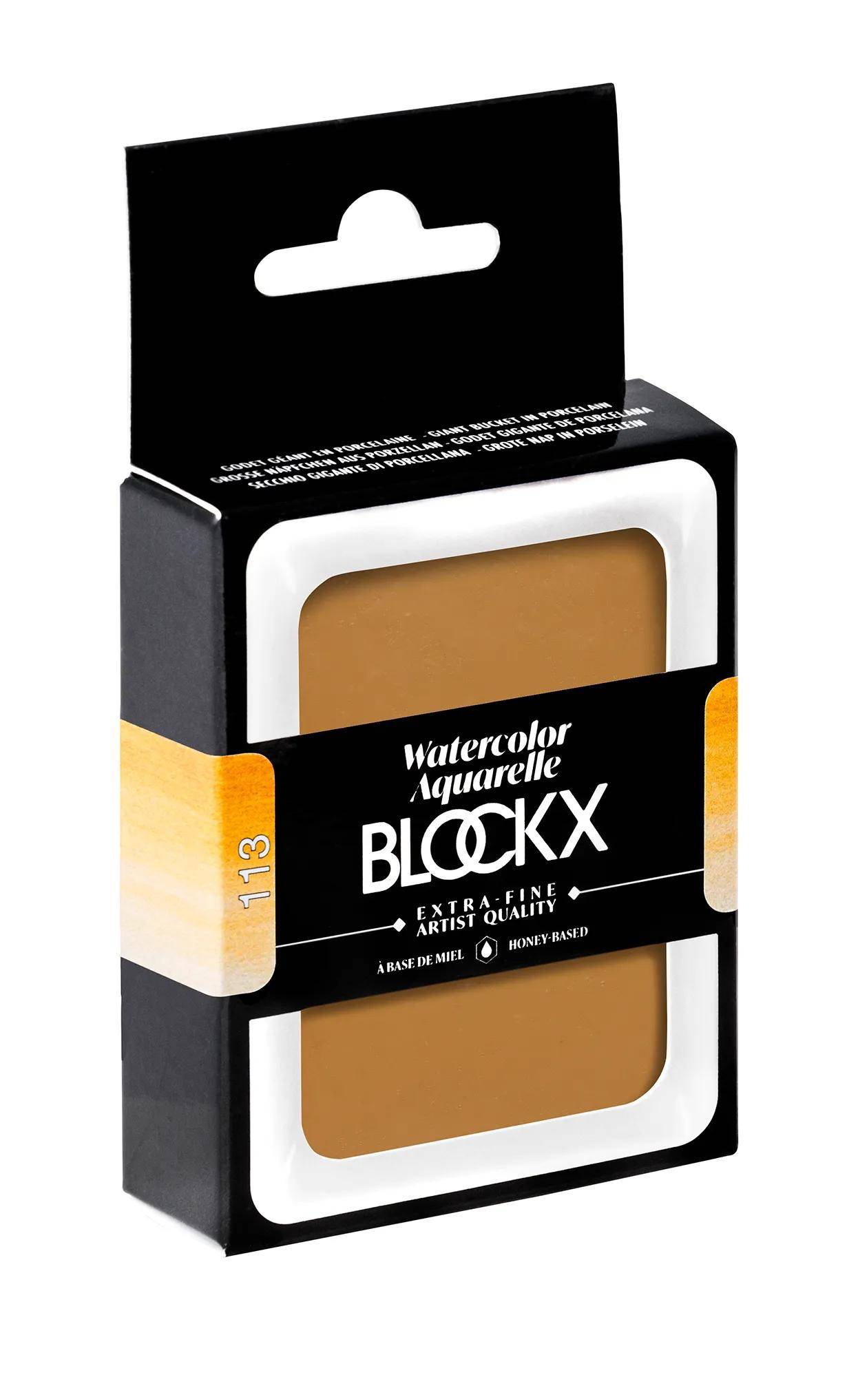Blockx Aquarellfarbe, Ockergold - Großer Napf 18ml - Ockergold 45113BXC