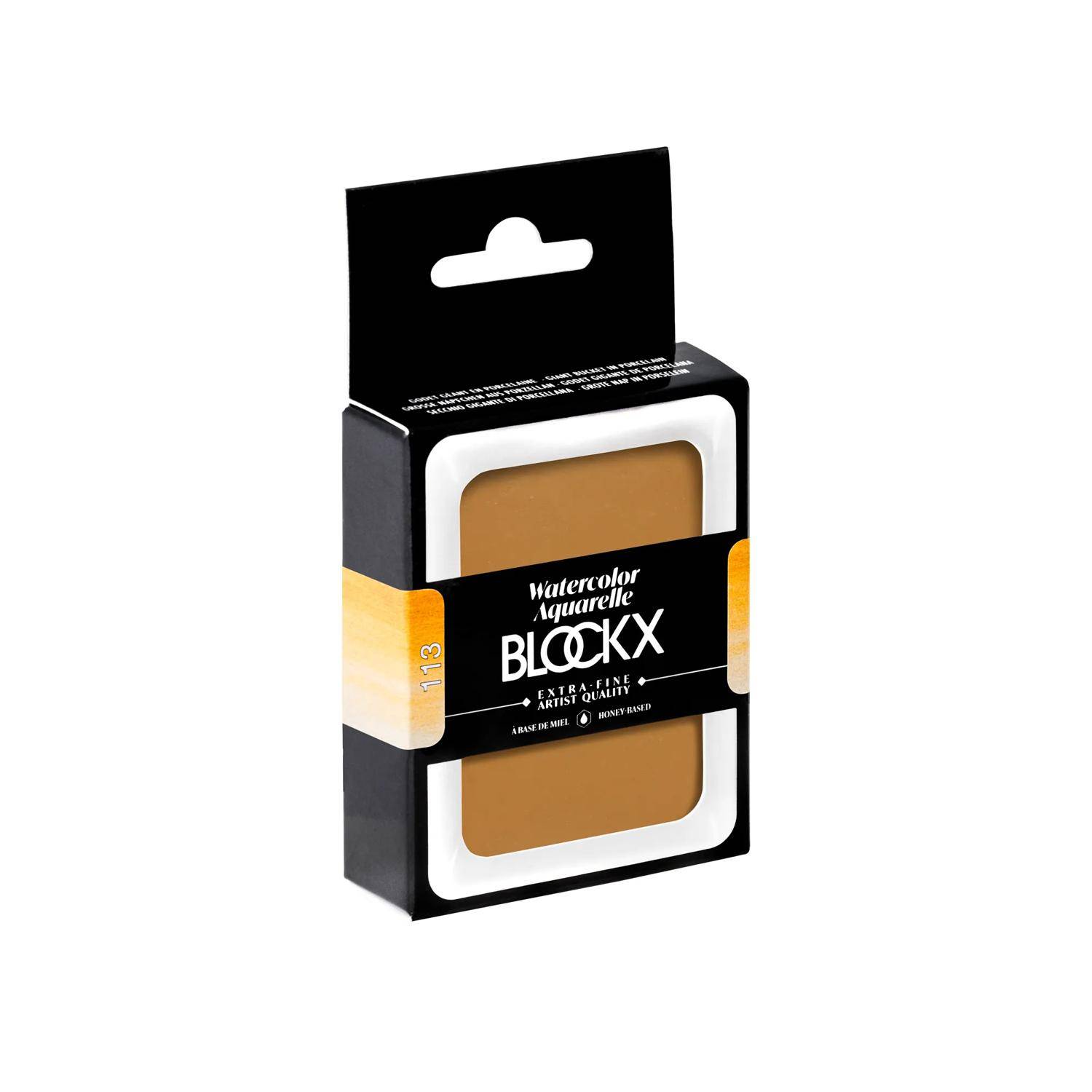 Blockx Aquarellfarbe, Ockergold - Großer Napf 18ml - Ockergold 45113BXC