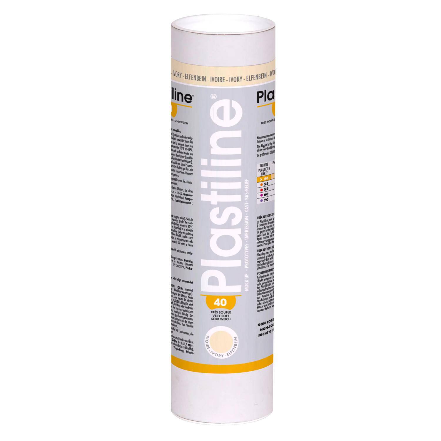 Plastiline Plastiline, 1 kg, Härtegrad 40 (sehr weich) - Elfenbein 1140T