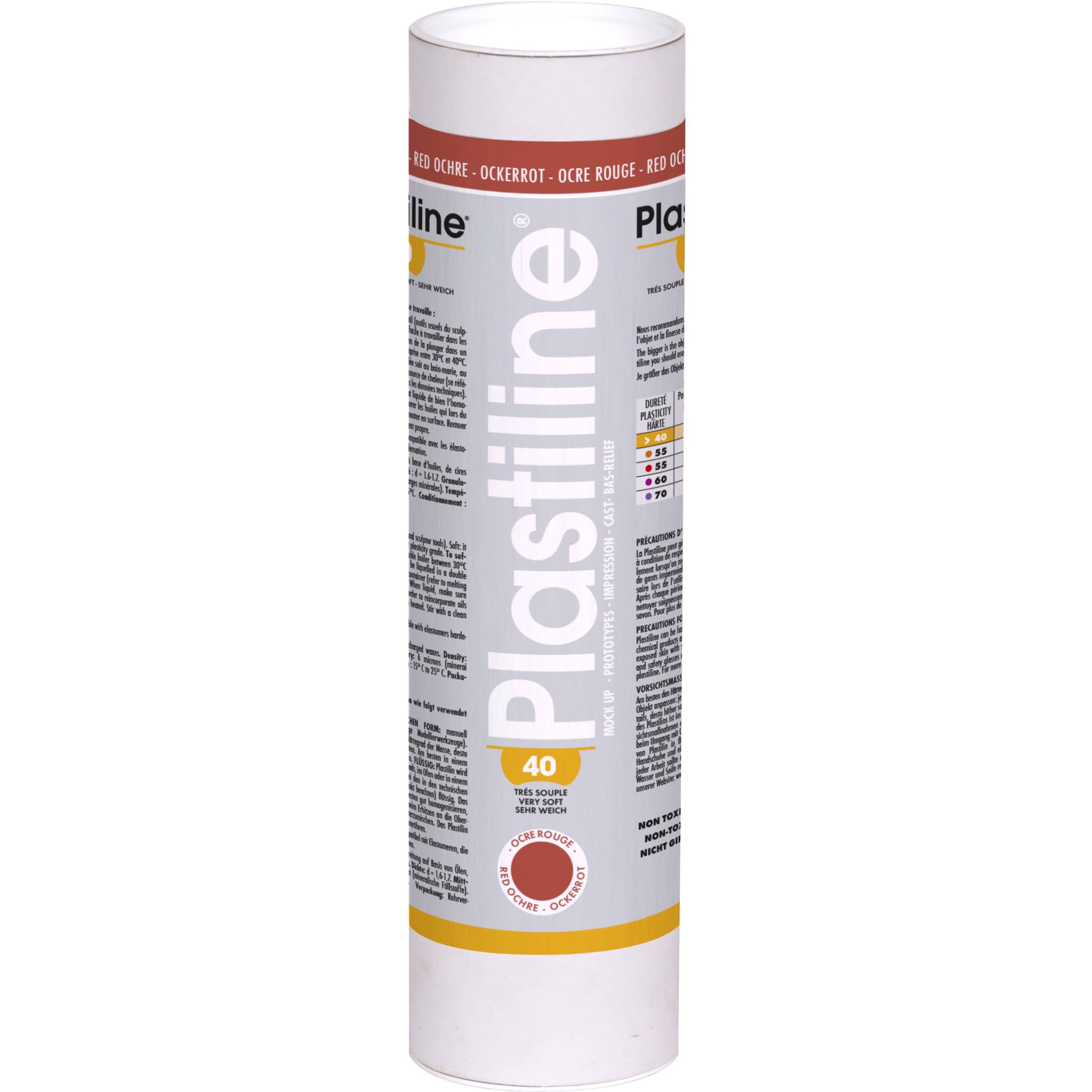Plastiline Plastiline, 1 kg, Härtegrad 40 (sehr weich) - Ockerrot 1340T