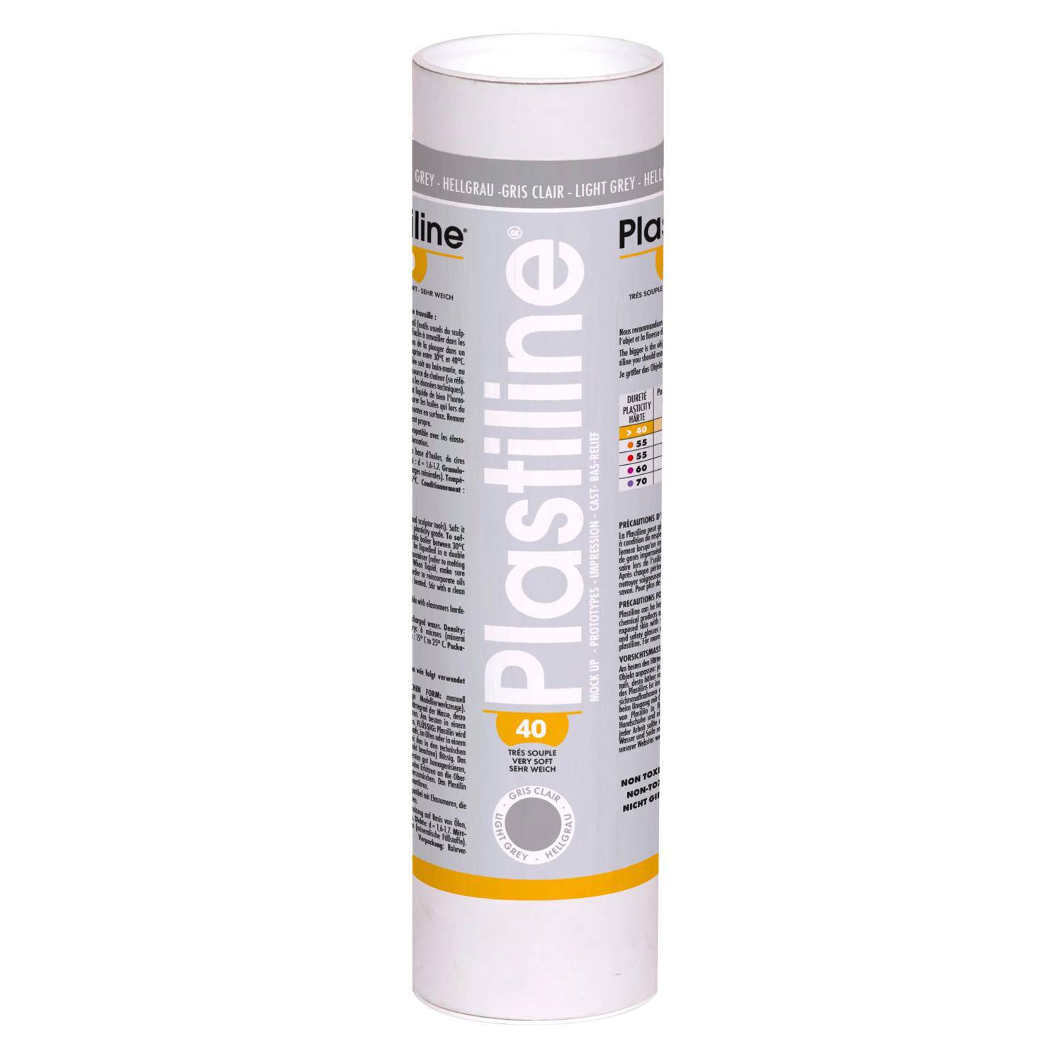 Plastiline Plastiline, 1 kg, Härtegrad 40 (sehr weich) - Hellgrau 1640T