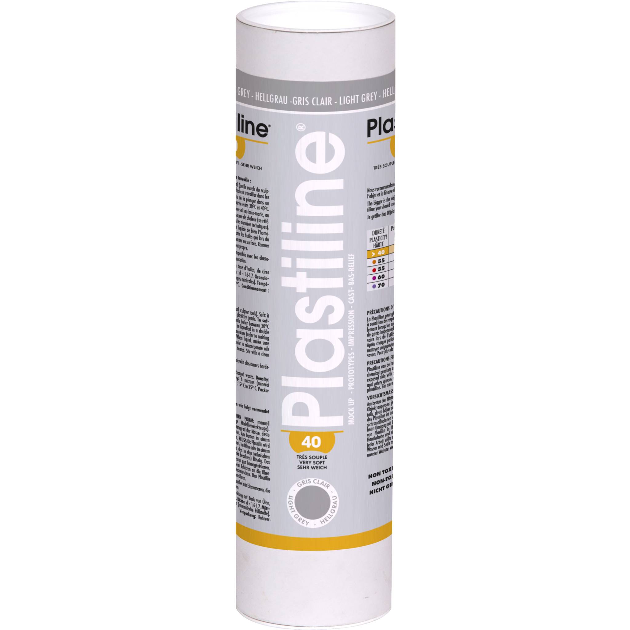 Plastiline Plastiline, 1 kg, Härtegrad 40 (sehr weich) - Hellgrau 1640T