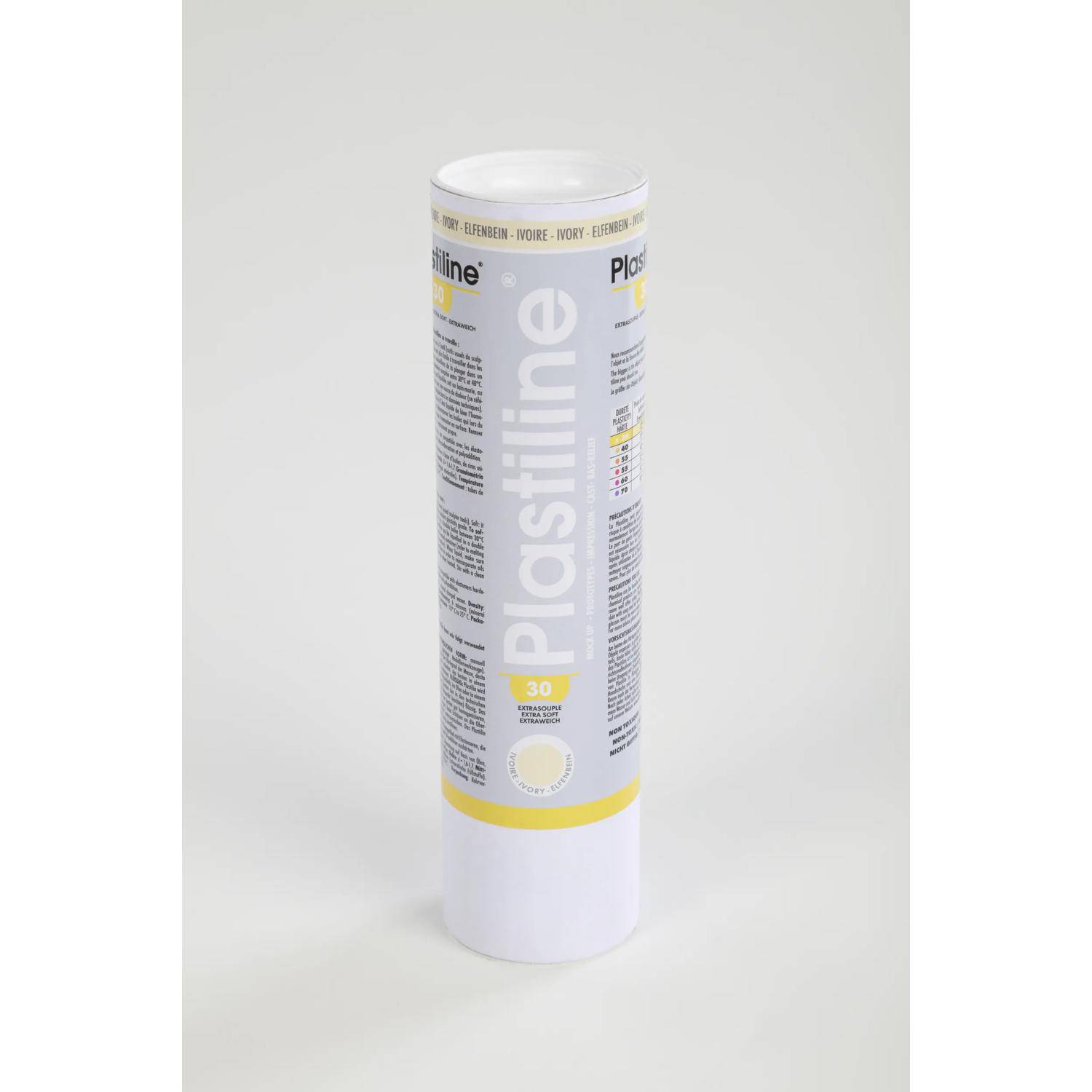 Plastiline 1kg, Härtegrad 30 (extraweich), Rohrverpackung Elfenbein 1130T