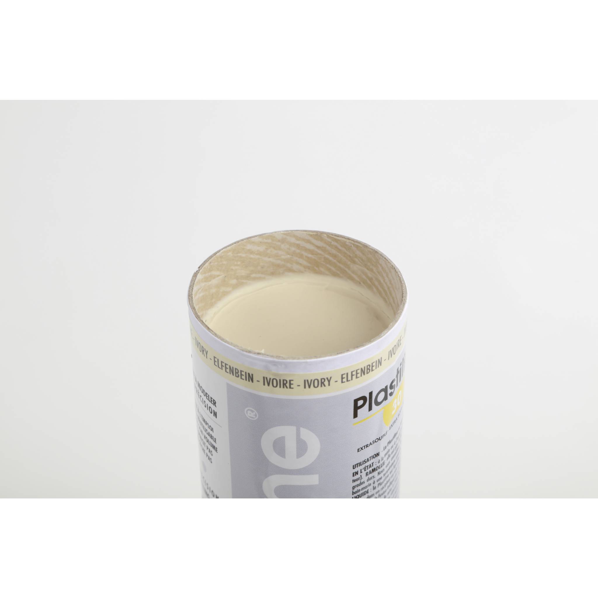 Plastiline 1kg, Härtegrad 30 (extraweich), Rohrverpackung Elfenbein 1130T