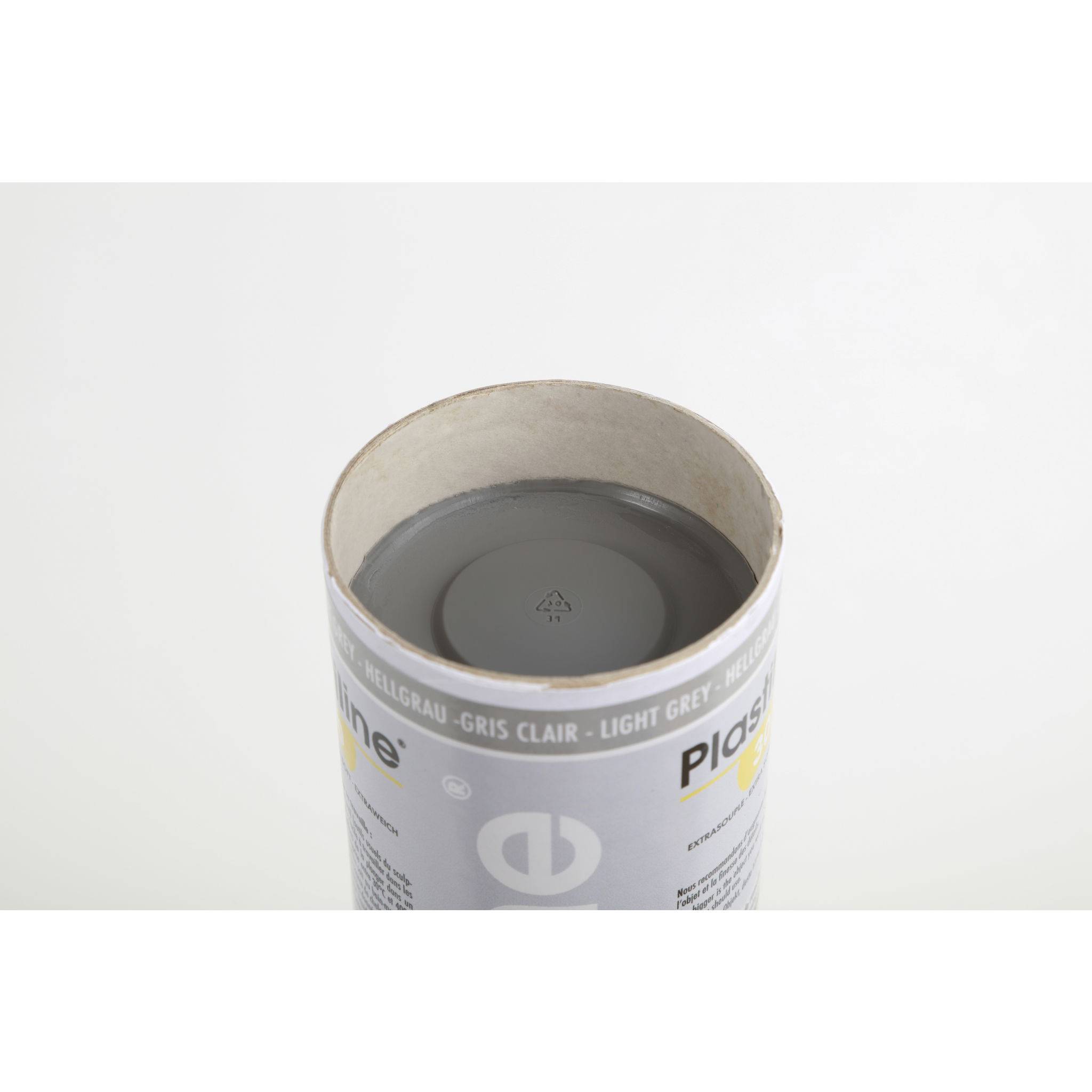 Plastiline 1kg Modelliermasse Härtegrad 30 (extraweich) - Hellgrau 1630T