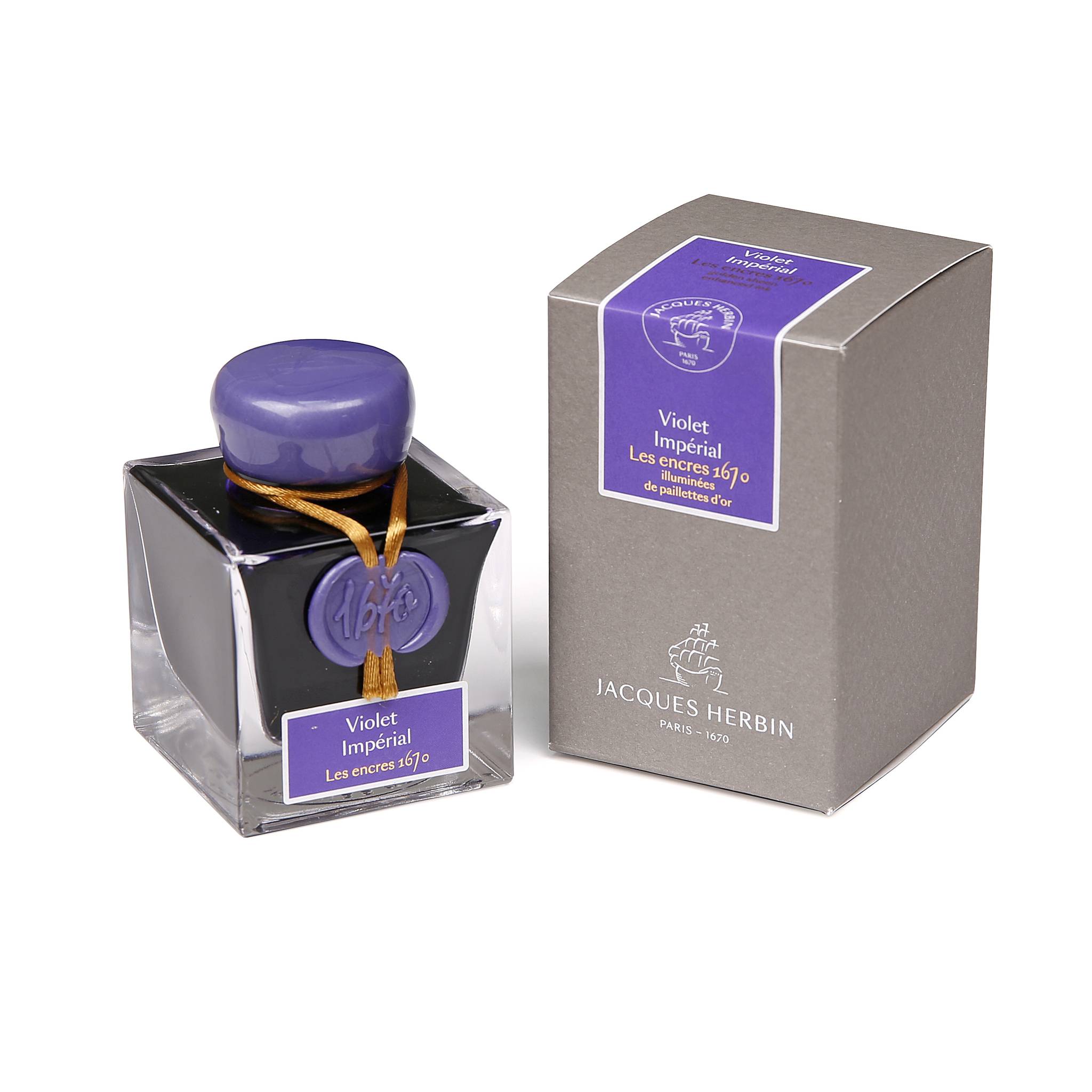 Jacques Herbin Tinte 1670 Violet Impérial, Flakon 50ml - Violet Impérial 15076JT