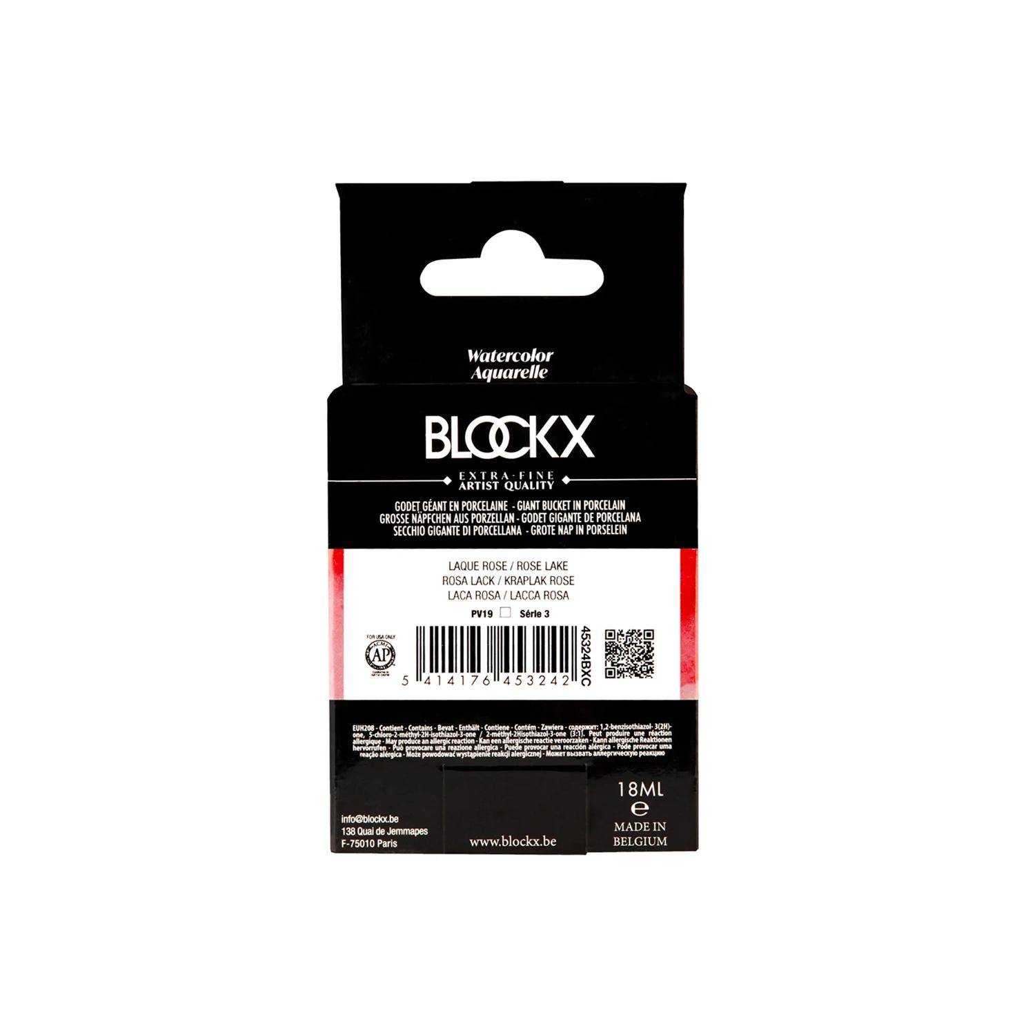 Blockx Aquarellfarbe, Rosalack - Großer Napf 18ml - Lackrosa 45324BXC