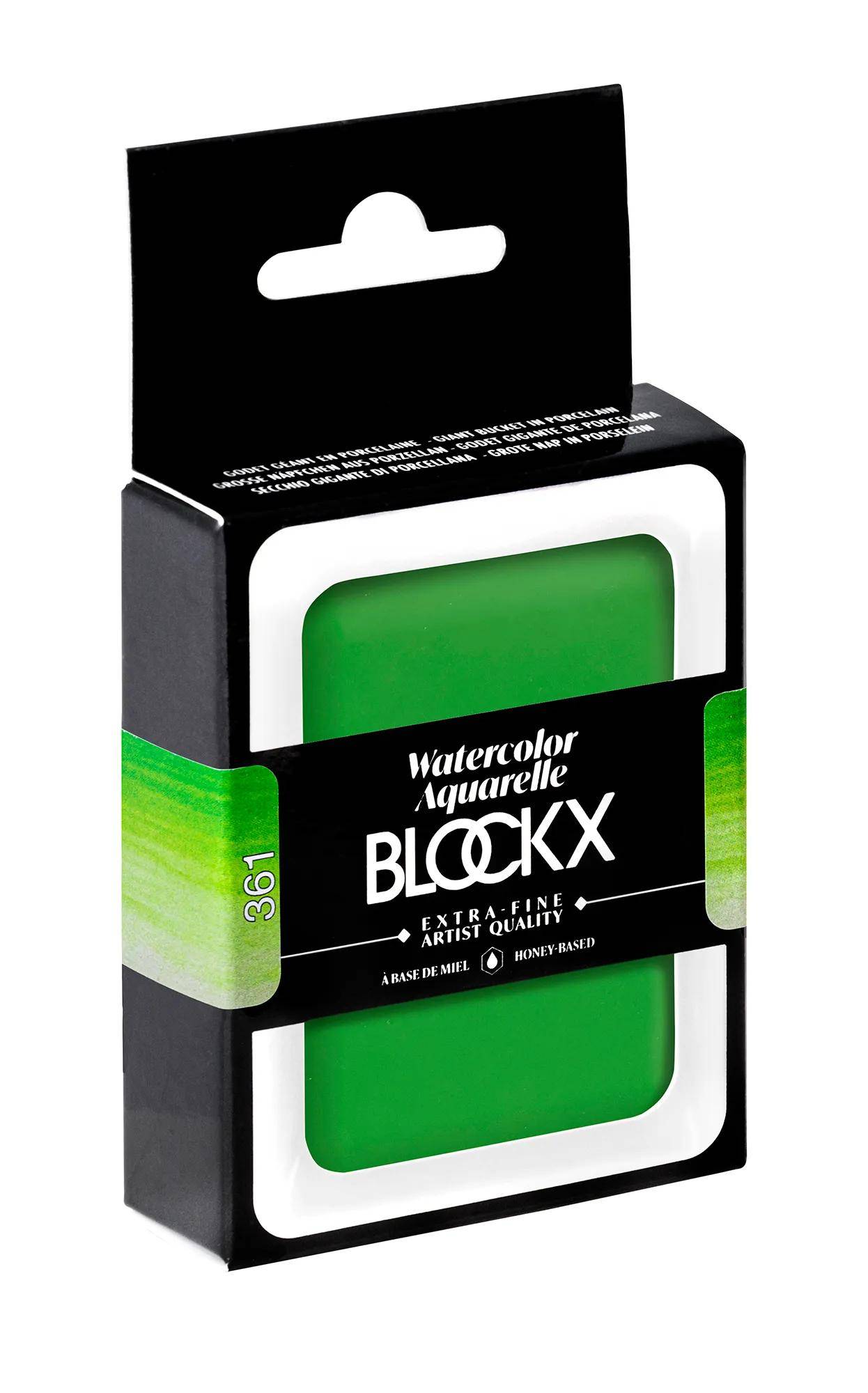 Blockx Aquarellfarbe, Saftgrün - Großer Napf 18ml - Saftgrün 45361BXC