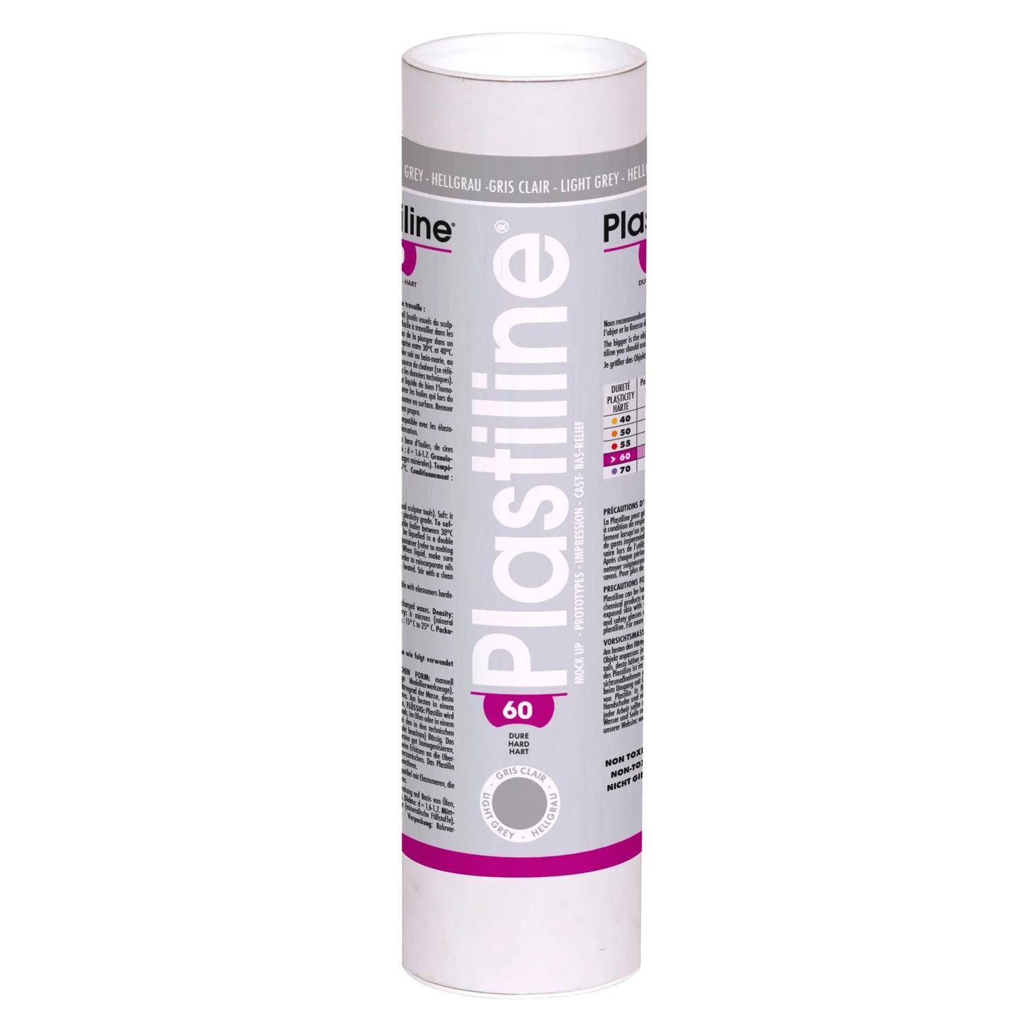 Plastiline Plastiline, 1 kg, Härtegrad 60 (hart) - Hellgrau 1660T
