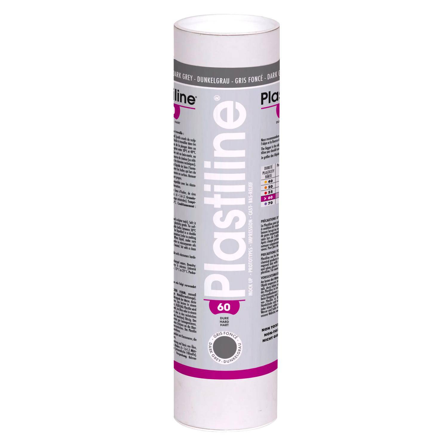 Plastiline Plastiline, 1 kg, Härtegrad 60 (hart) - Grau 1760T