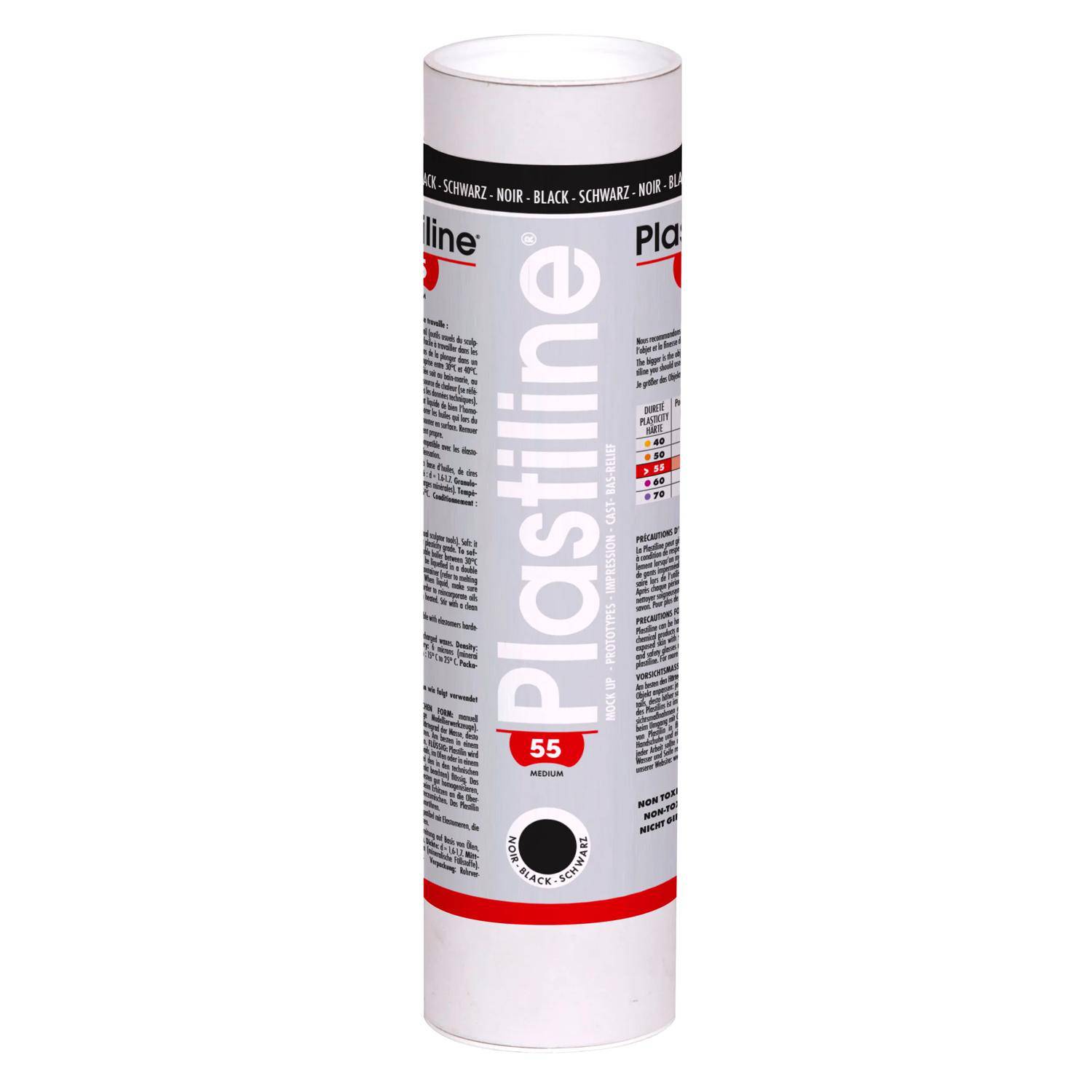 Plastiline Plastiline, 1 kg, Härtegrad 55 (medium) - Schwarz 1955T