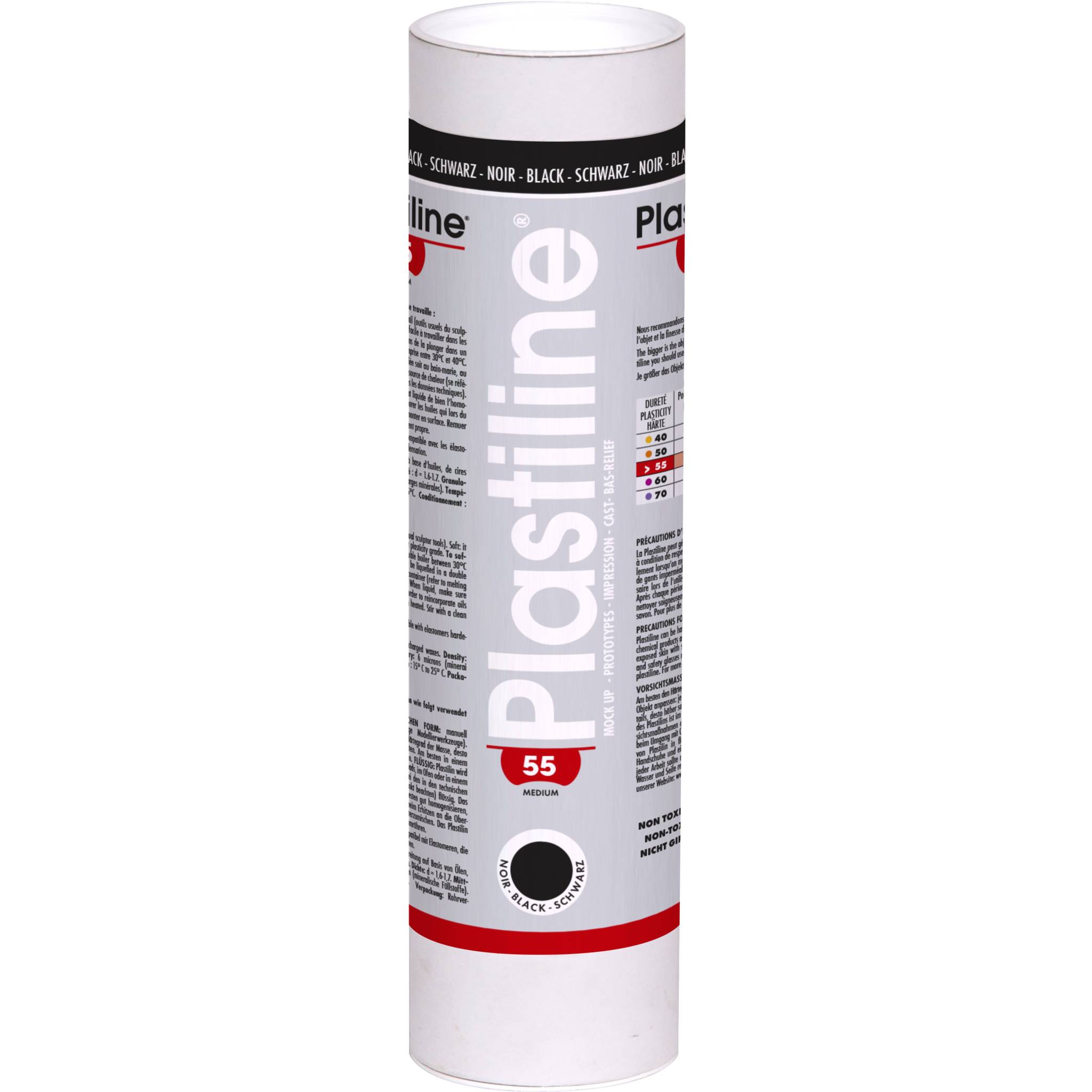 Plastiline Plastiline, 1 kg, Härtegrad 55 (medium) - Schwarz 1955T