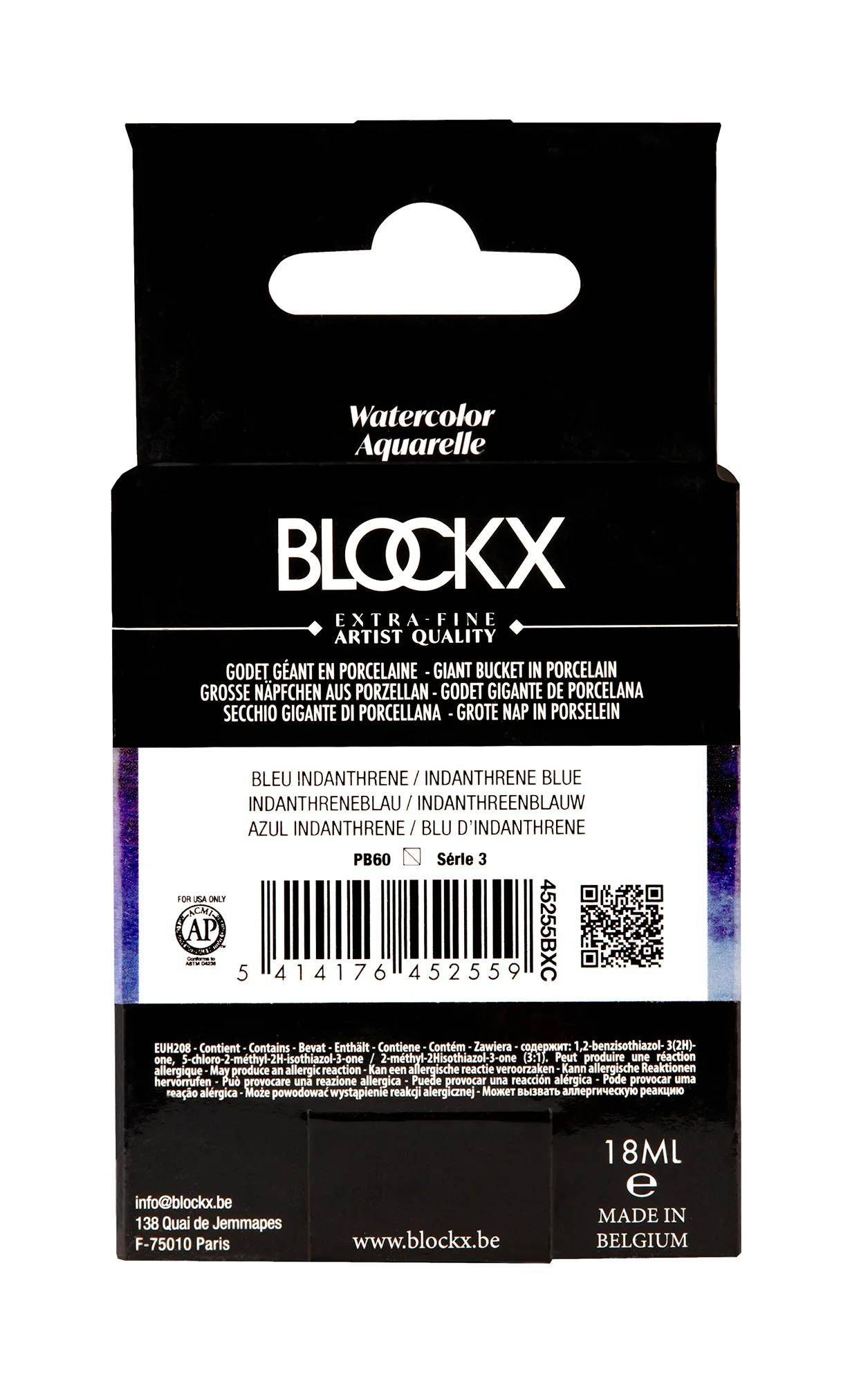Blockx Aquarellfarbe, Indanthrenblau Großer Napf 18ml Indanthrenblau 45255BXC