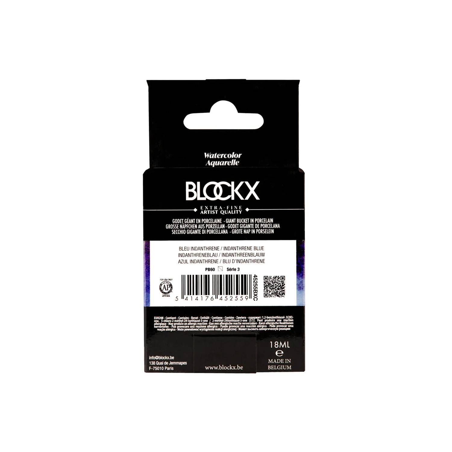 Blockx Aquarellfarbe, Indanthrenblau Großer Napf 18ml Indanthrenblau 45255BXC