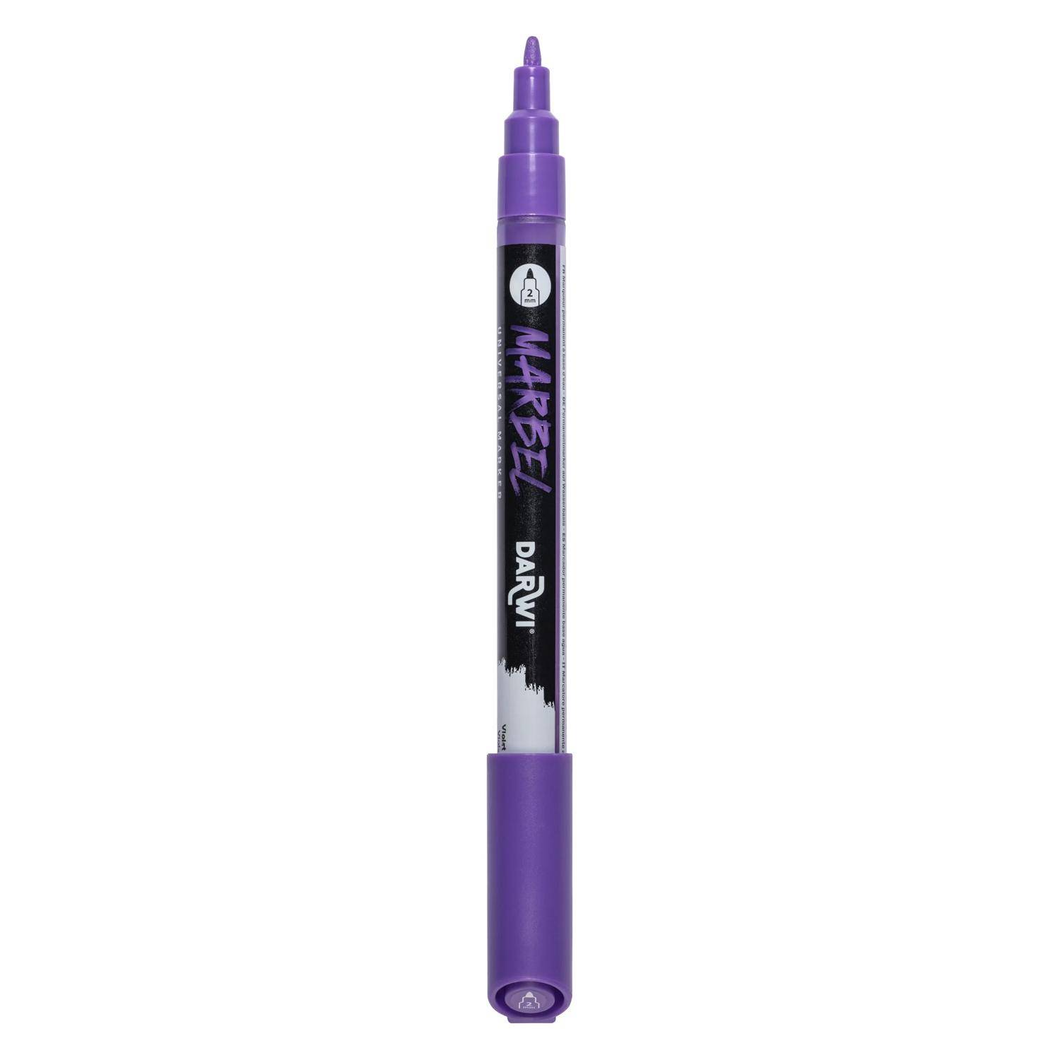 Darwi 6x Marker Acrylfarbe, konische feine Spitze 2mm Violett DA0223002900C