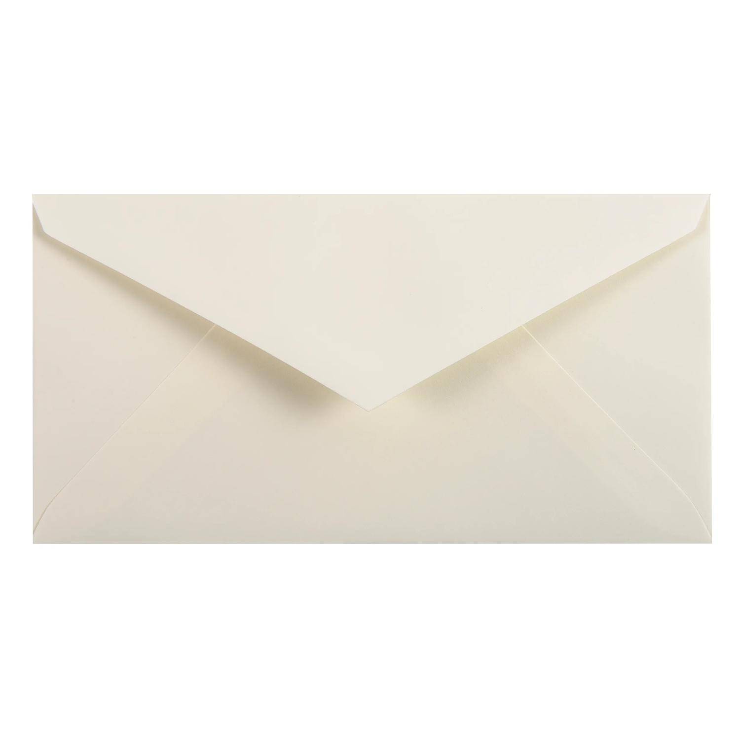 G.Lalo 5x Packung 20 Umschlägen DL 220x110mm, 125g, Vélin pur Coton Creme 21800L