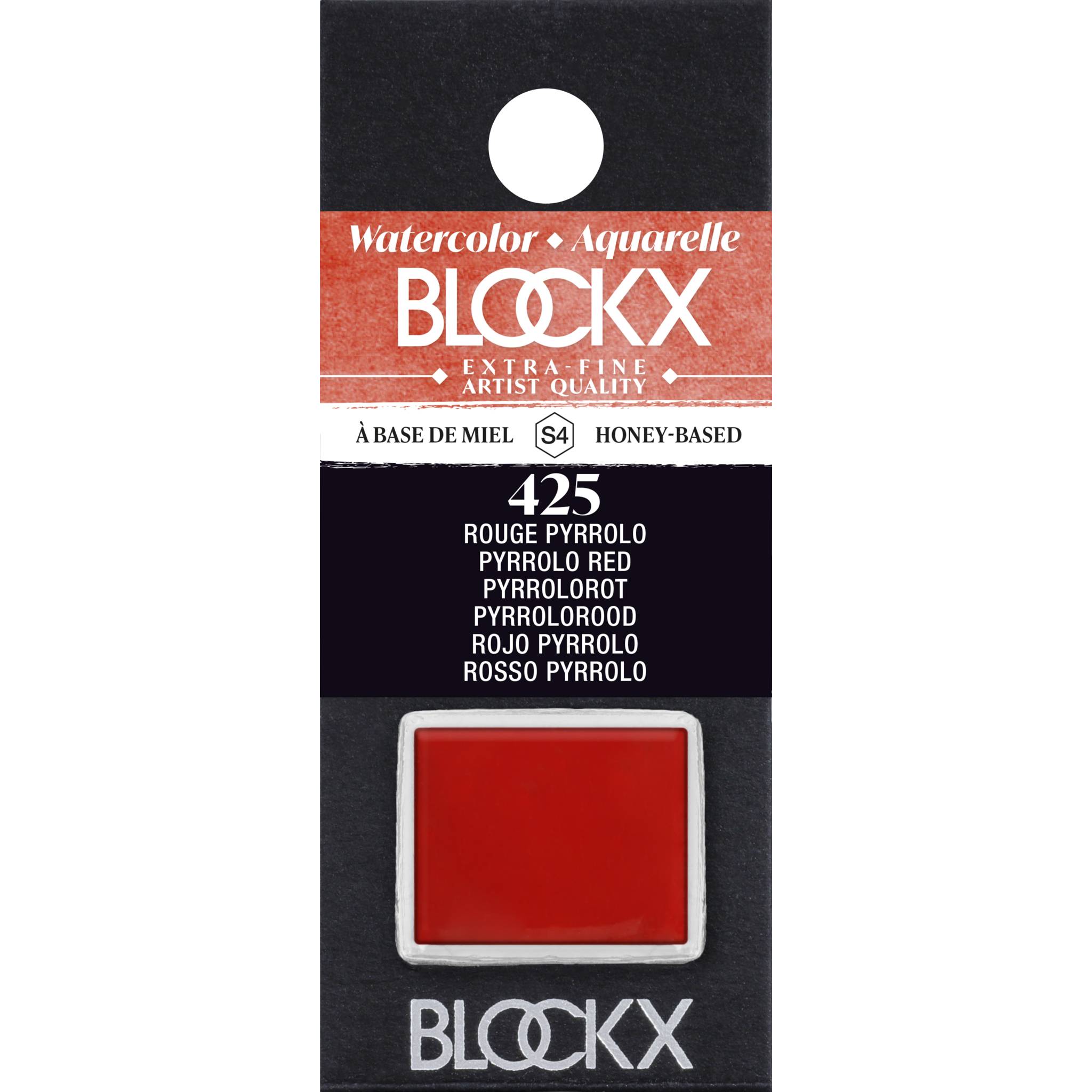 Blockx 3x Aquarellfarbe, Pyrrolrot - 1/2 Näpfchen 1,5ml - Pyrrolorot 41425BXC