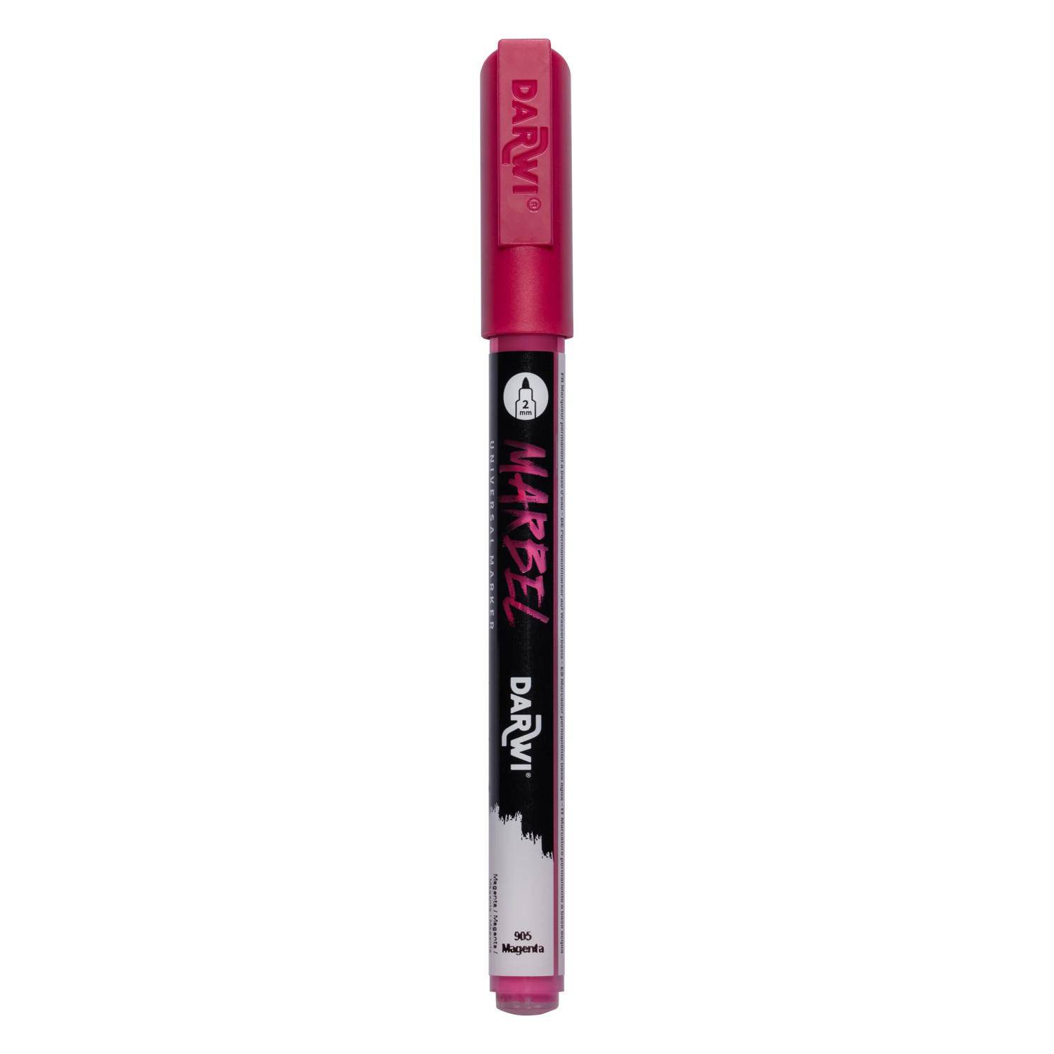 Darwi 6x Marker Acrylfarbe, konische feine Spitze 2mm Magenta| DA0223002905C