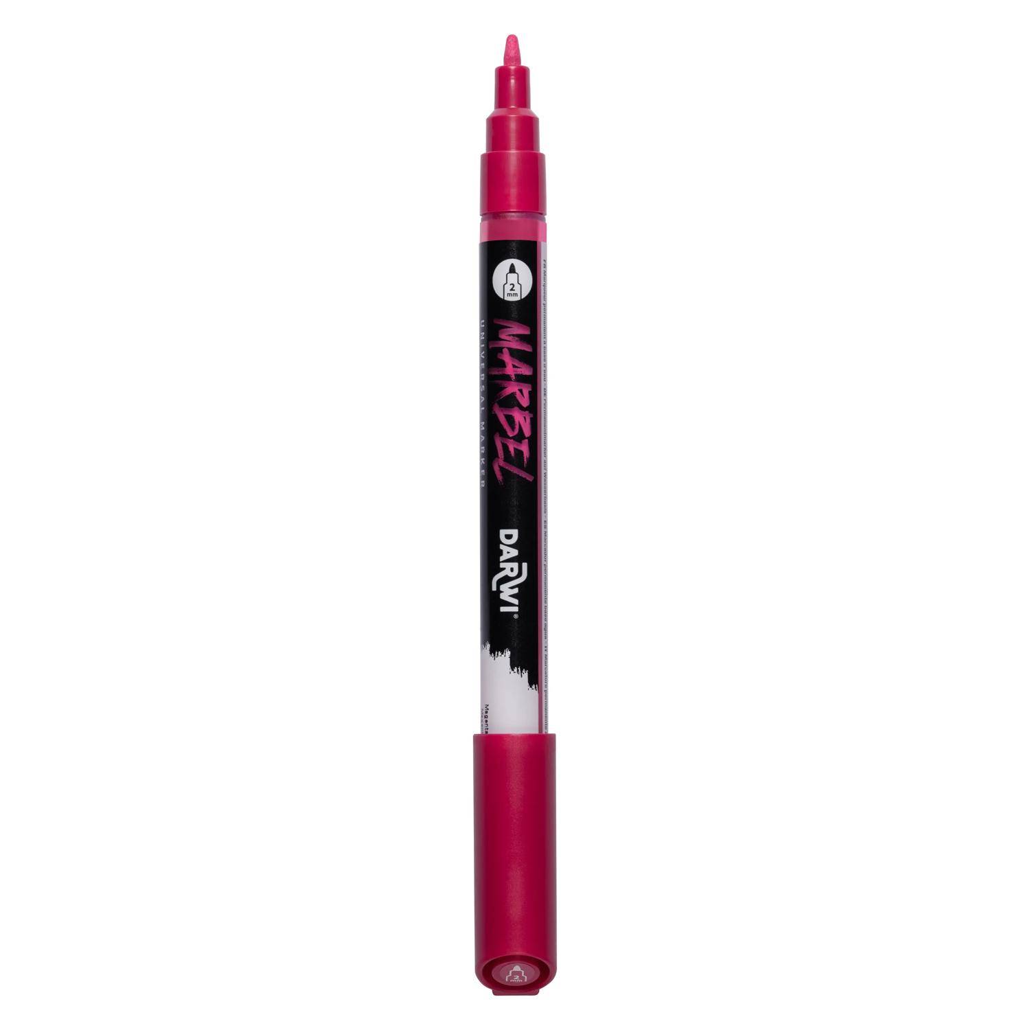 Darwi 6x Marker Acrylfarbe, konische feine Spitze 2mm Magenta| DA0223002905C