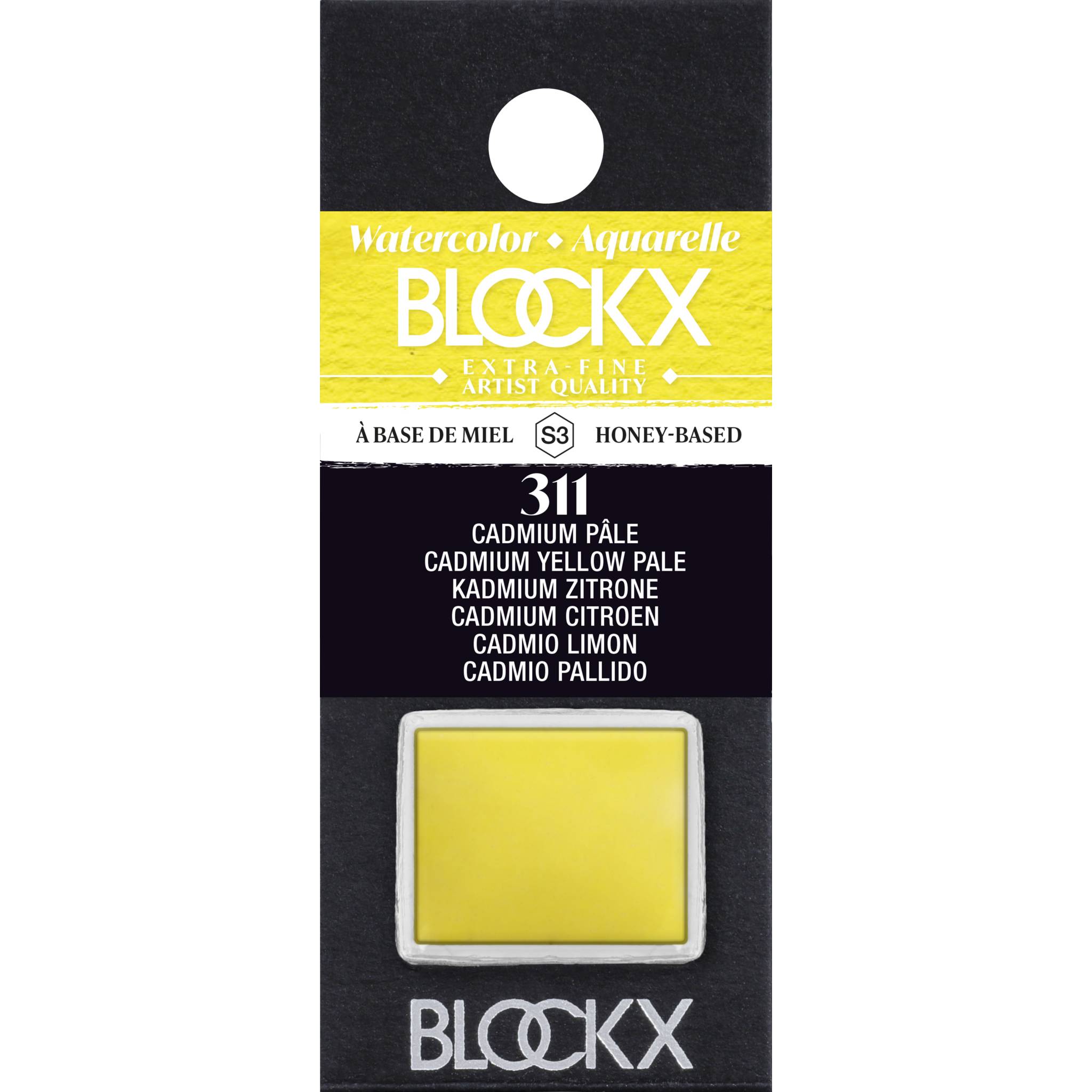 Blockx 3x Aquarellfarbe, Cadium Zitrone 1/2 Näpfchen 1,5ml Blasses 41311BXC