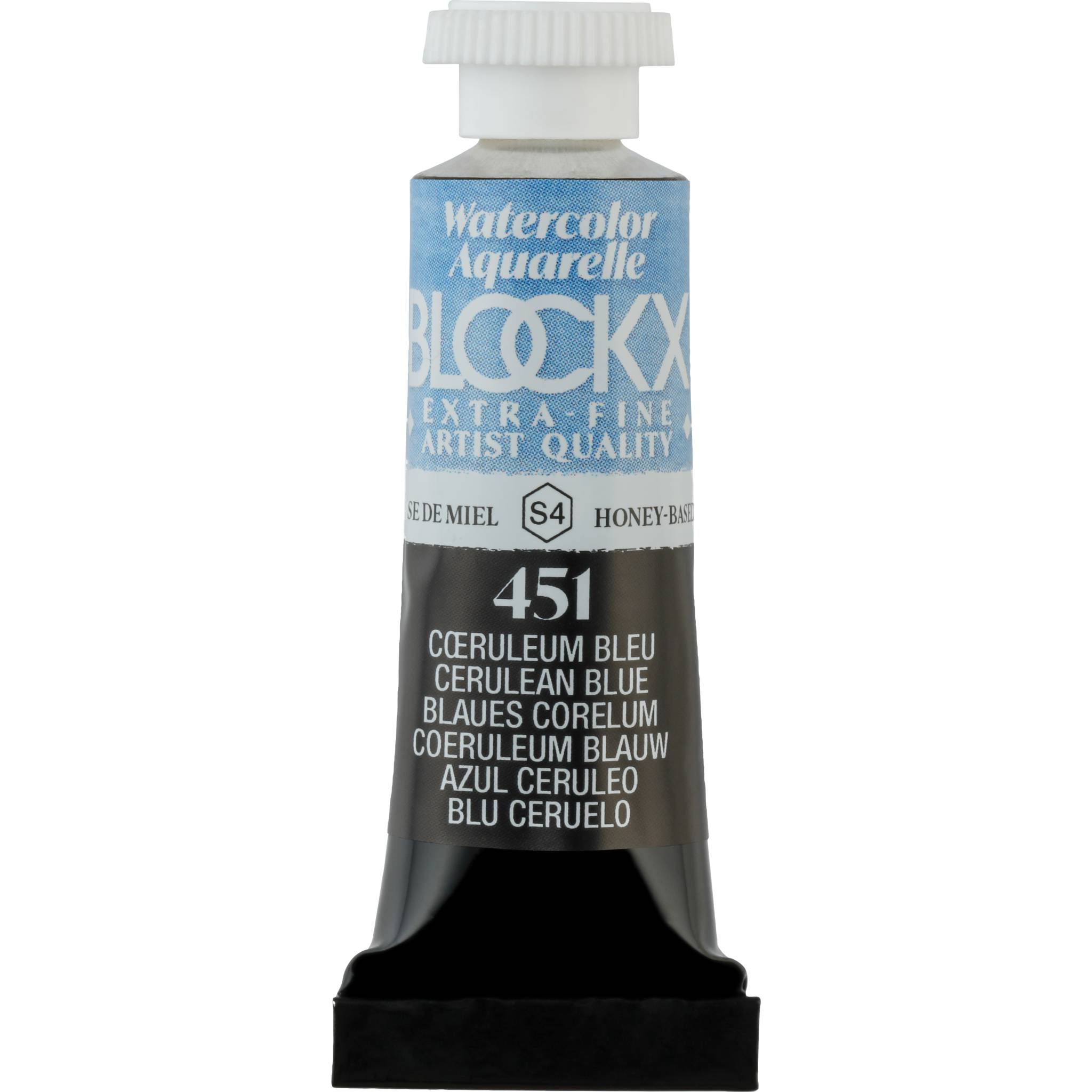 Blockx 3x Aquarellfarbe, Azurblau - Tube 5ml - Cœruleum blau 43451BXC