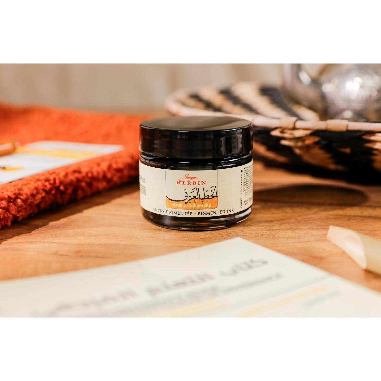 Jacques Herbin 3x Schwarze Tinte für die arabische Kalligrafie, 40ml 11609T