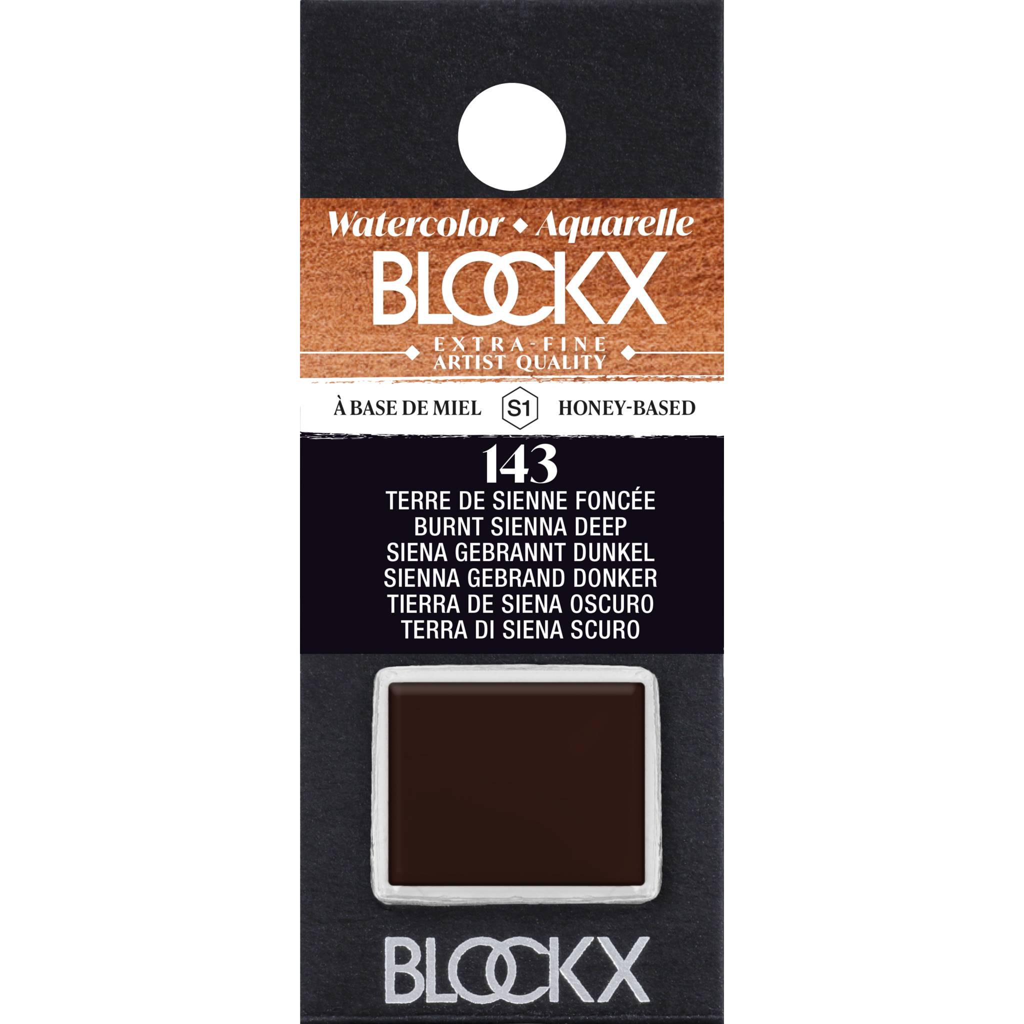 Blockx 3x Aquarellfarbe, 1/2 Näpfchen 1,5ml Dunkelsiena 41143BXC