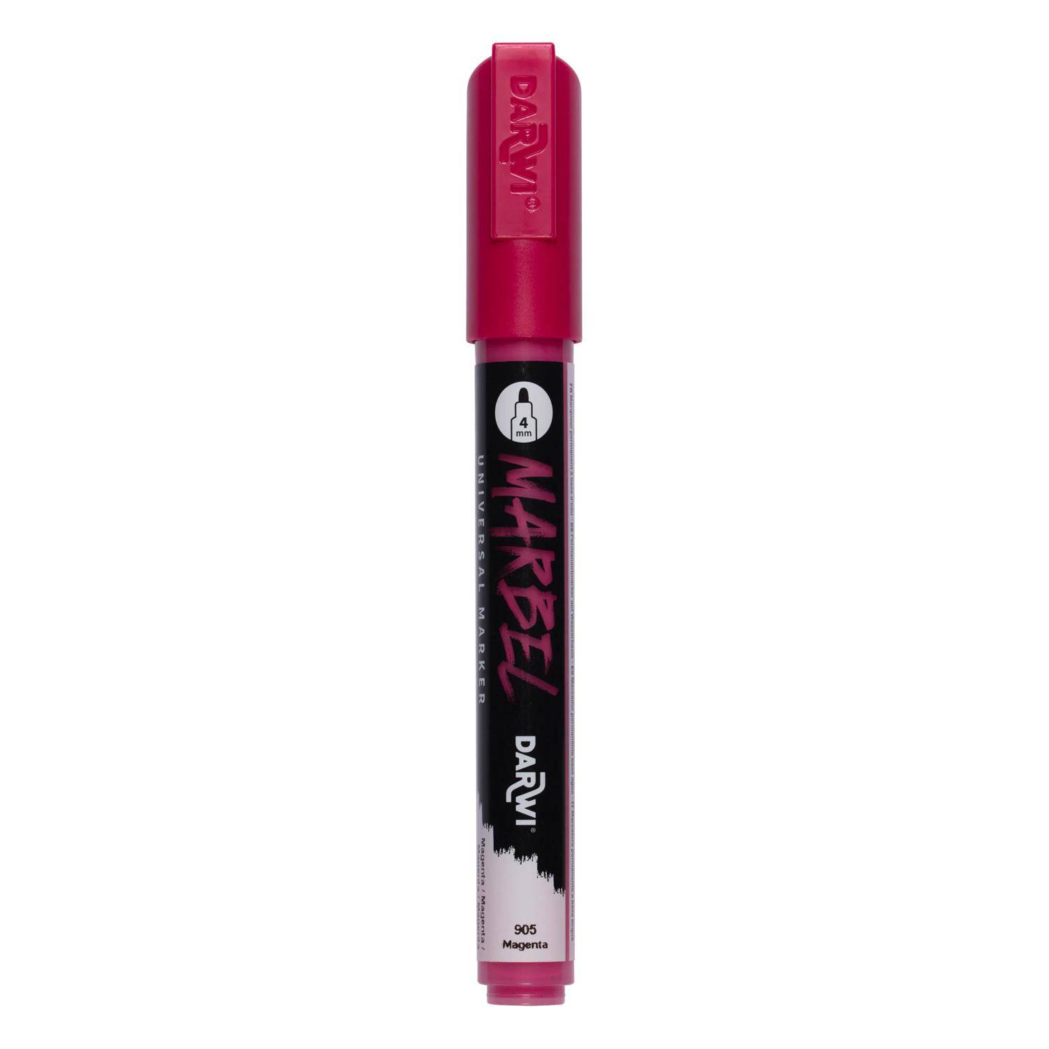 Darwi 6x Marker Acrylfarbe, Rundspitze medium 4mm Magenta| DA0226004905C